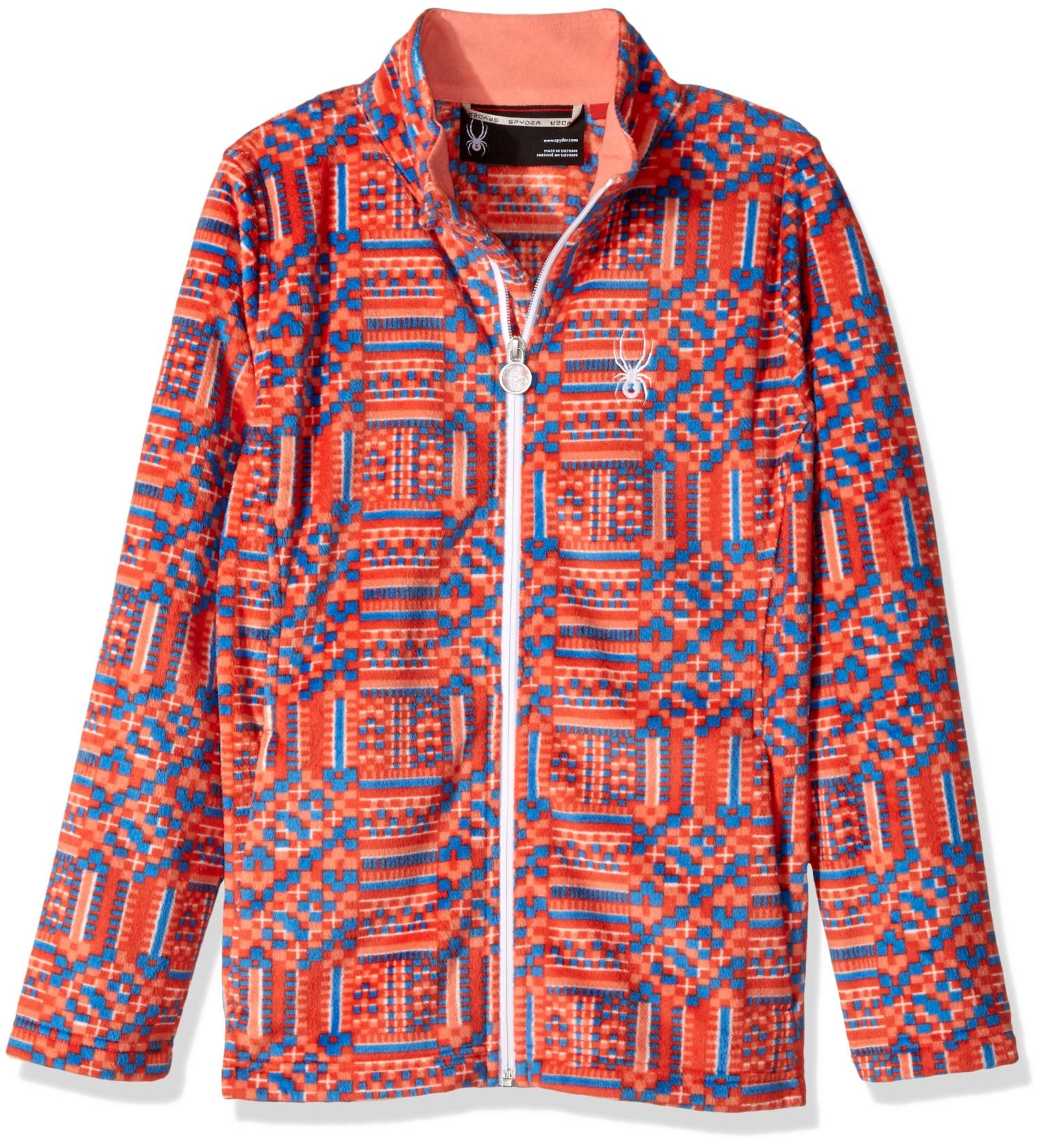 Spyder Girl's Endure Stryke Jacket Large Coral Geo Print