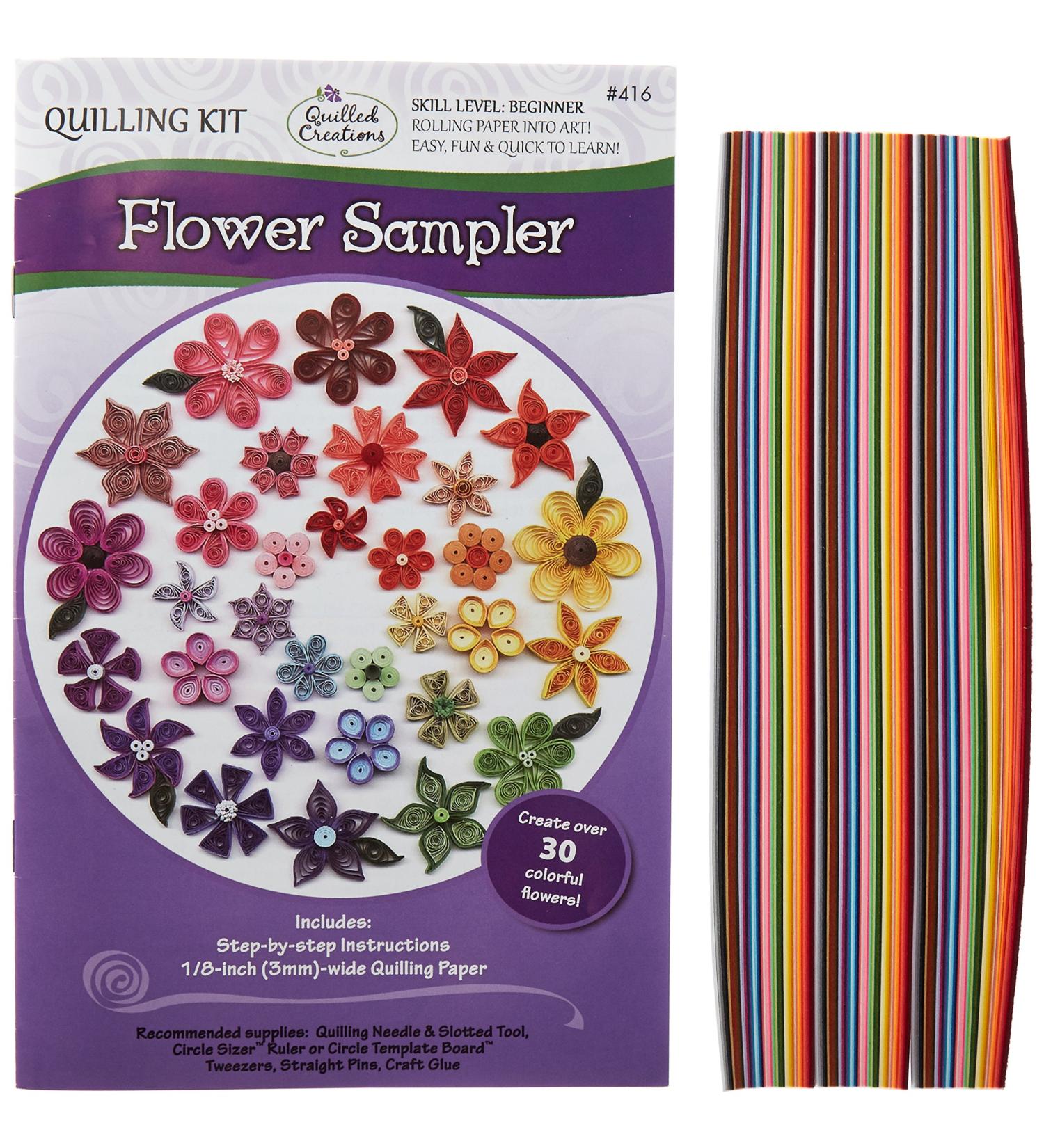Quilling Kit  Flower Sampler