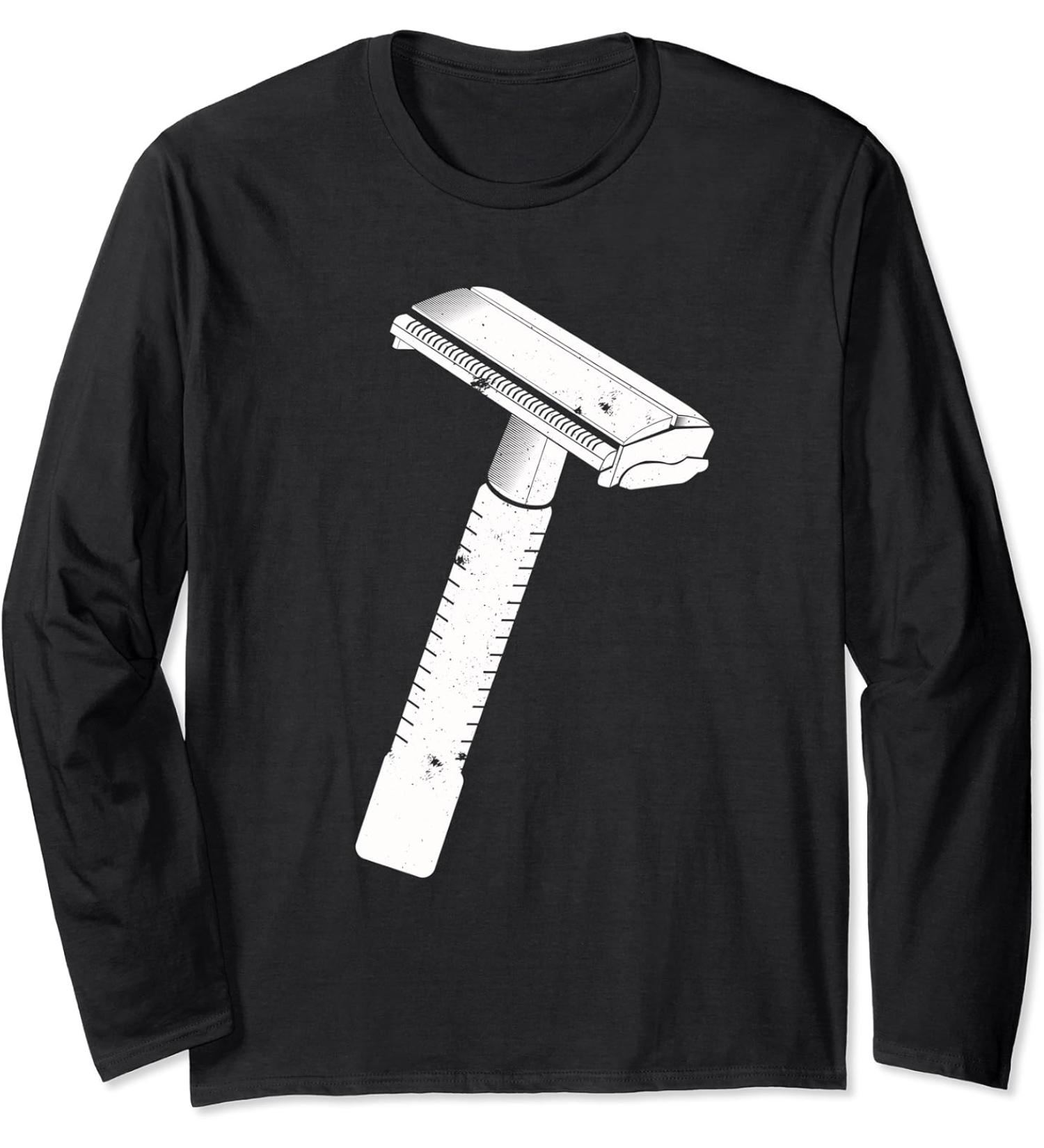 Razor plane razor beard long -sleeved shirt