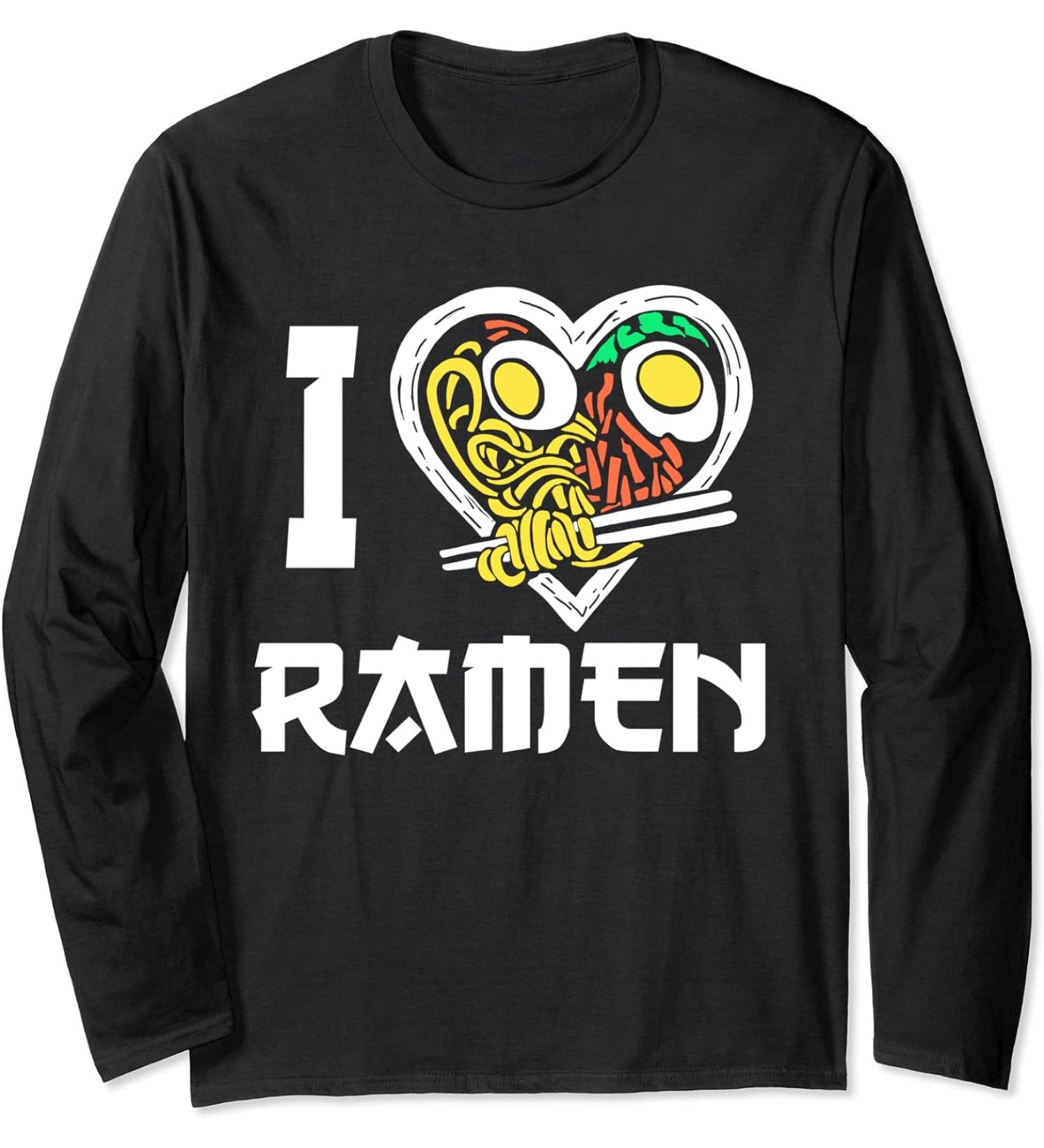 I Heart Ramen Noodles Long Sleeve T-Shirt