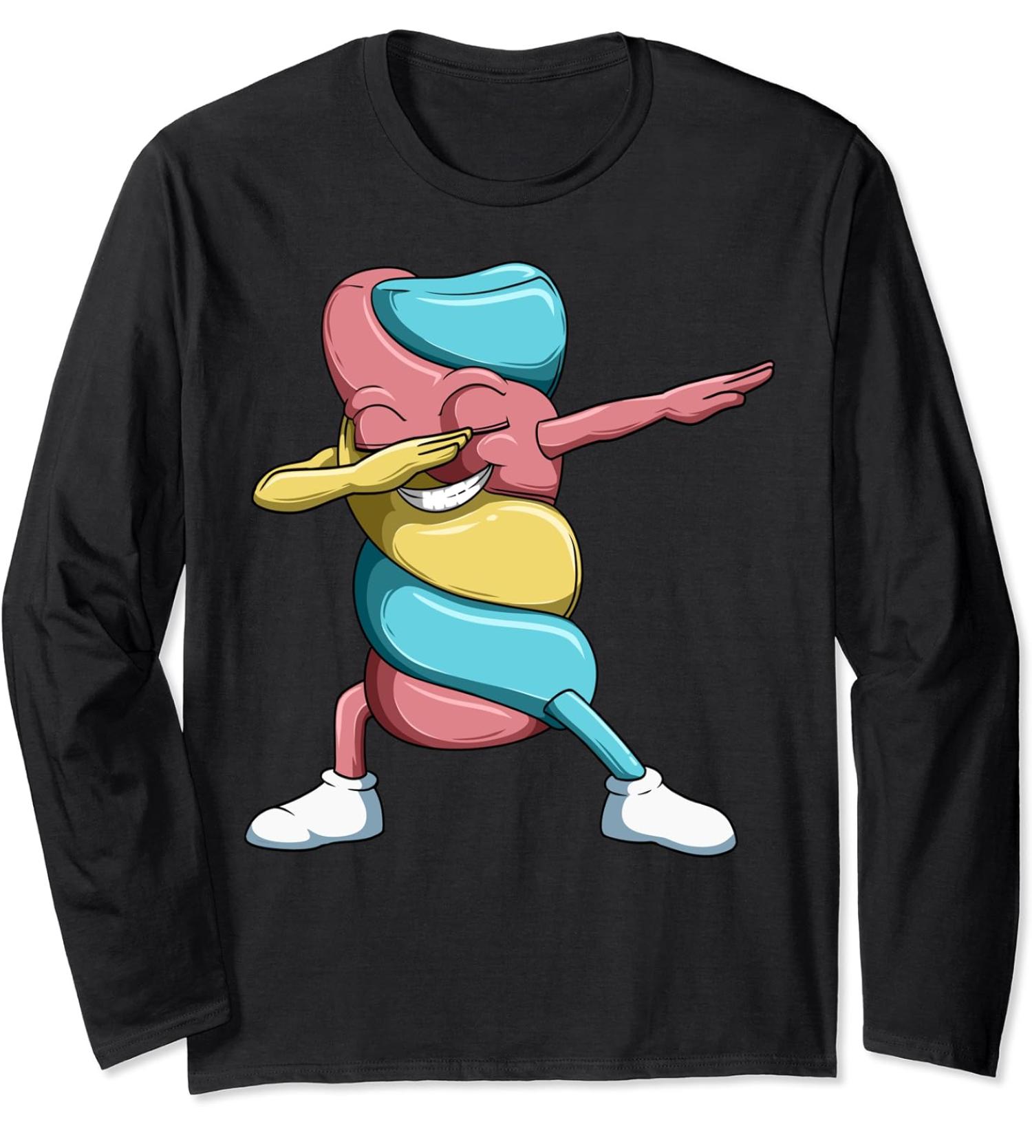 Dabbing Marshmallow Dab Marshmallow Dabbing Long Sleeve T-Shirt