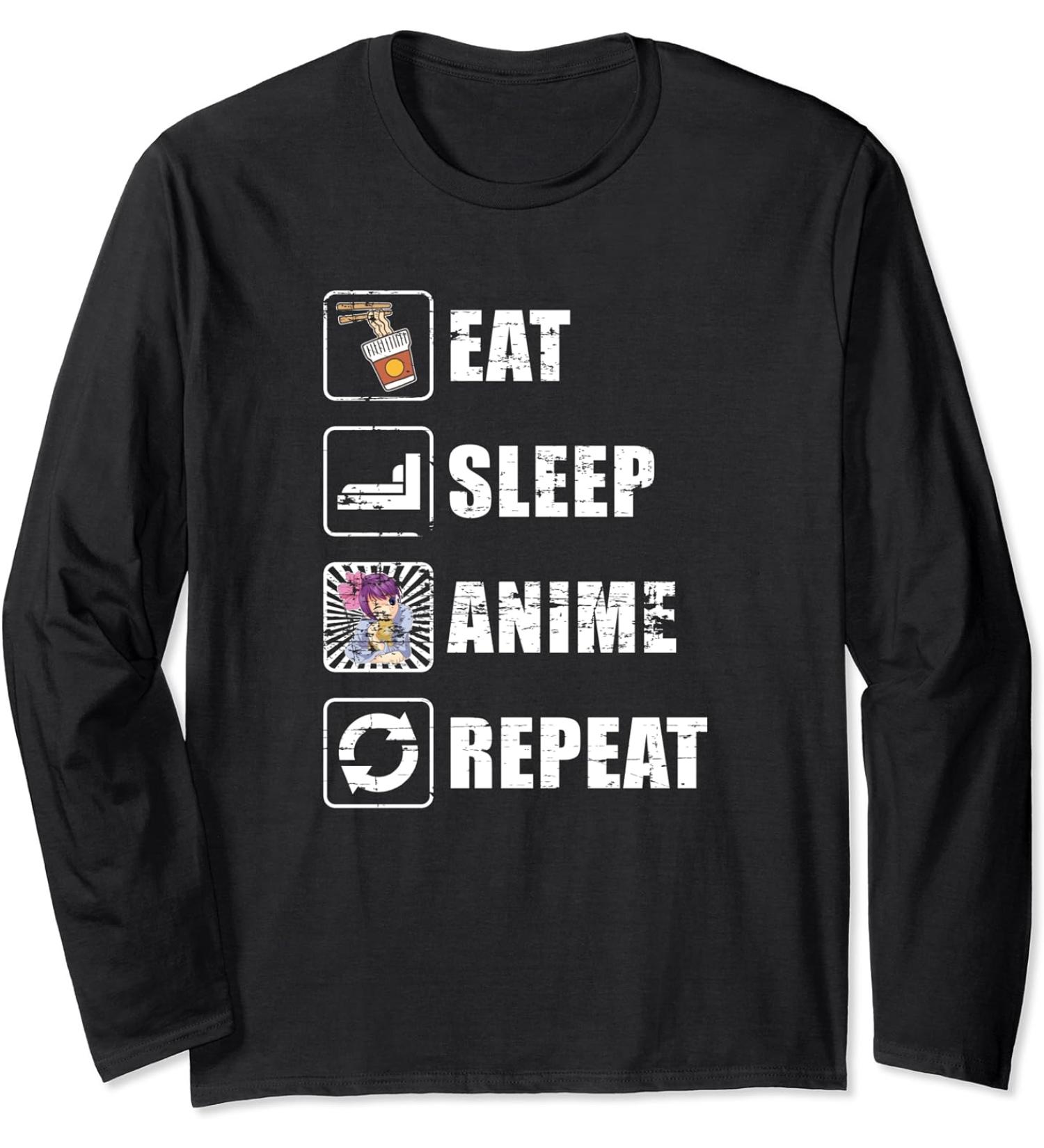 Kawaii Manga Japanese Ramen Noodles Foodie Otaku Anime Long Sleeve T-Shirt