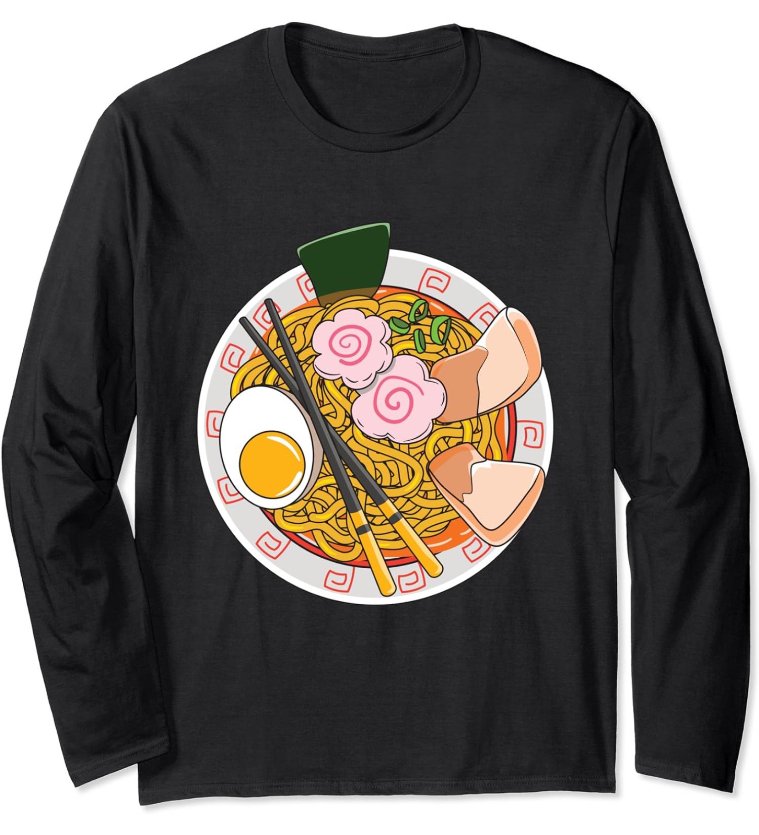 Kawaii Japanese Ramen Noodle Life Long Sleeve T-Shirt