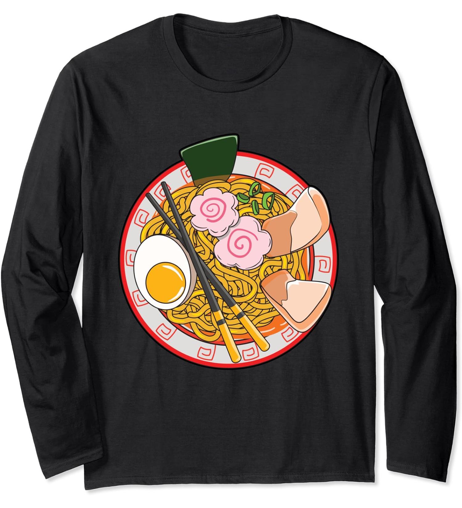 Anime Japanese Ramen Noodle Life Foodie Long Sleeve T-Shirt