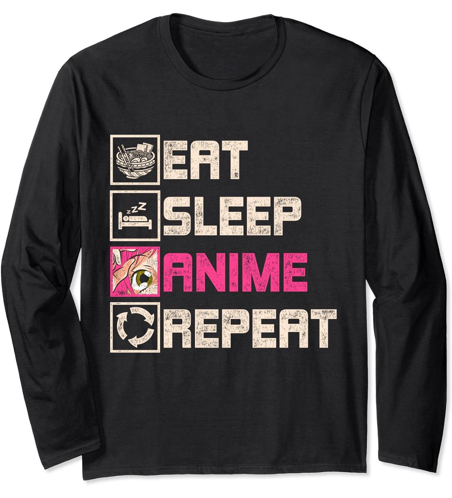 Japanese Foodie Manga Kawaii Otaku Ramen Noodles Anime Long Sleeve T-Shirt