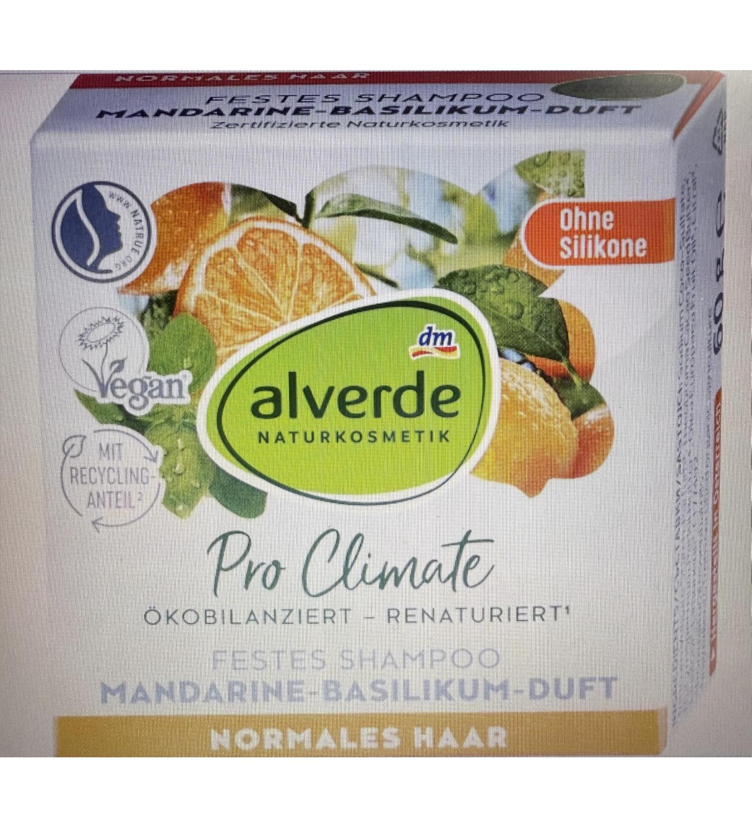 alverde NATUURKOSMETIK solid shampoo mandarin basil 60 g
