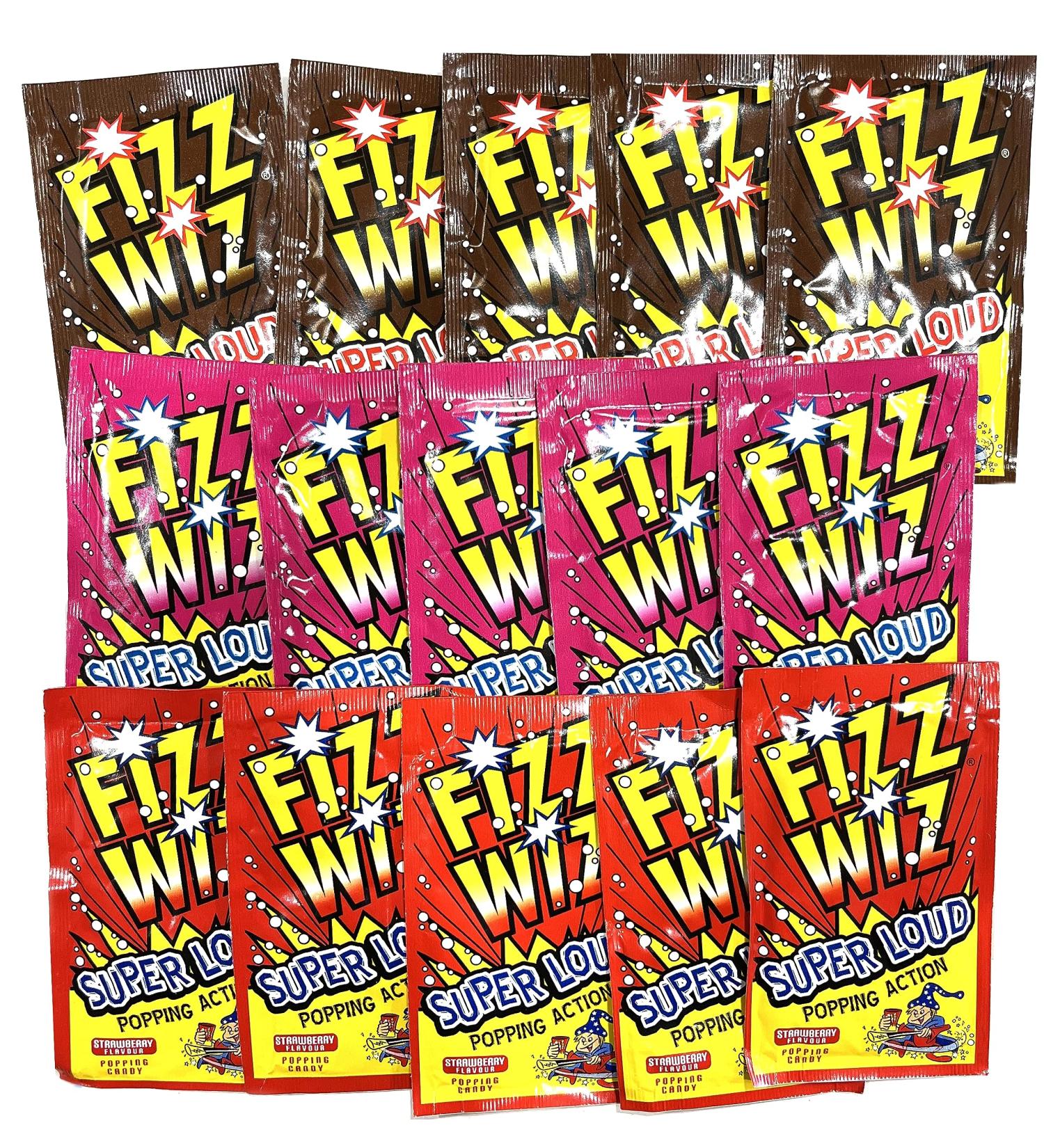 Ellies Jellies Fizz Wiz Popping Candy Variety Pack Cola Strawberry & Cherry