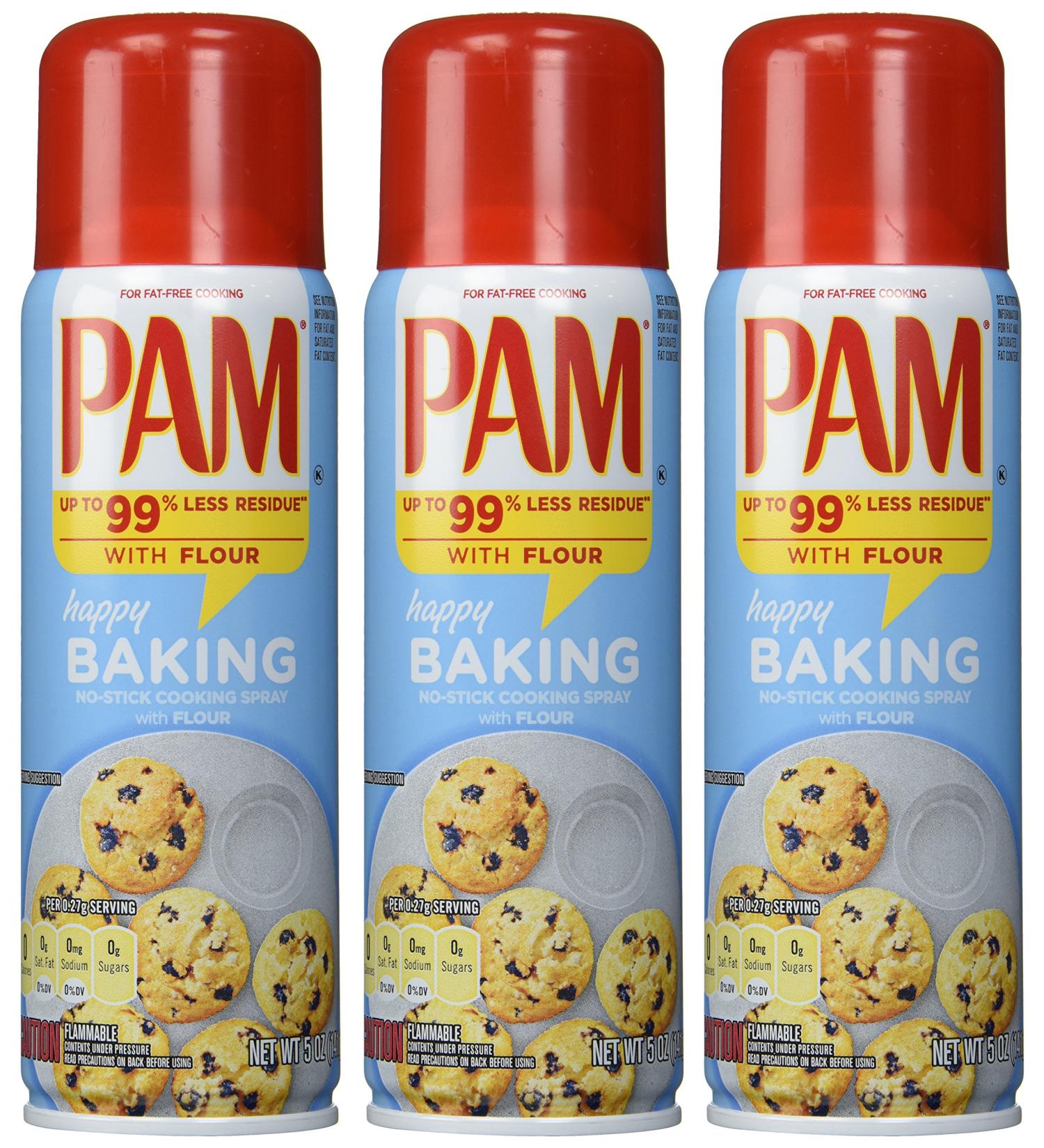 PAM Baking Spray with Flour 5 fl oz - 15 Ounce (Pack of 3) - Convenient Baking Spray for Perfect Results - Buy Online on GoSupps.com