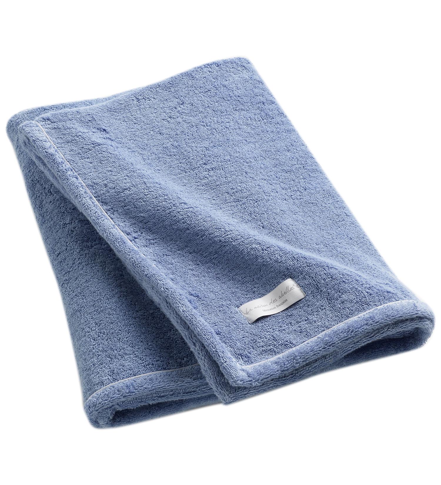 Poyet Motte Made In France French Terry Cloth Bath Sheet - Blue | High-Quality Absorbent Towel - Buy Online on GoSupps.com