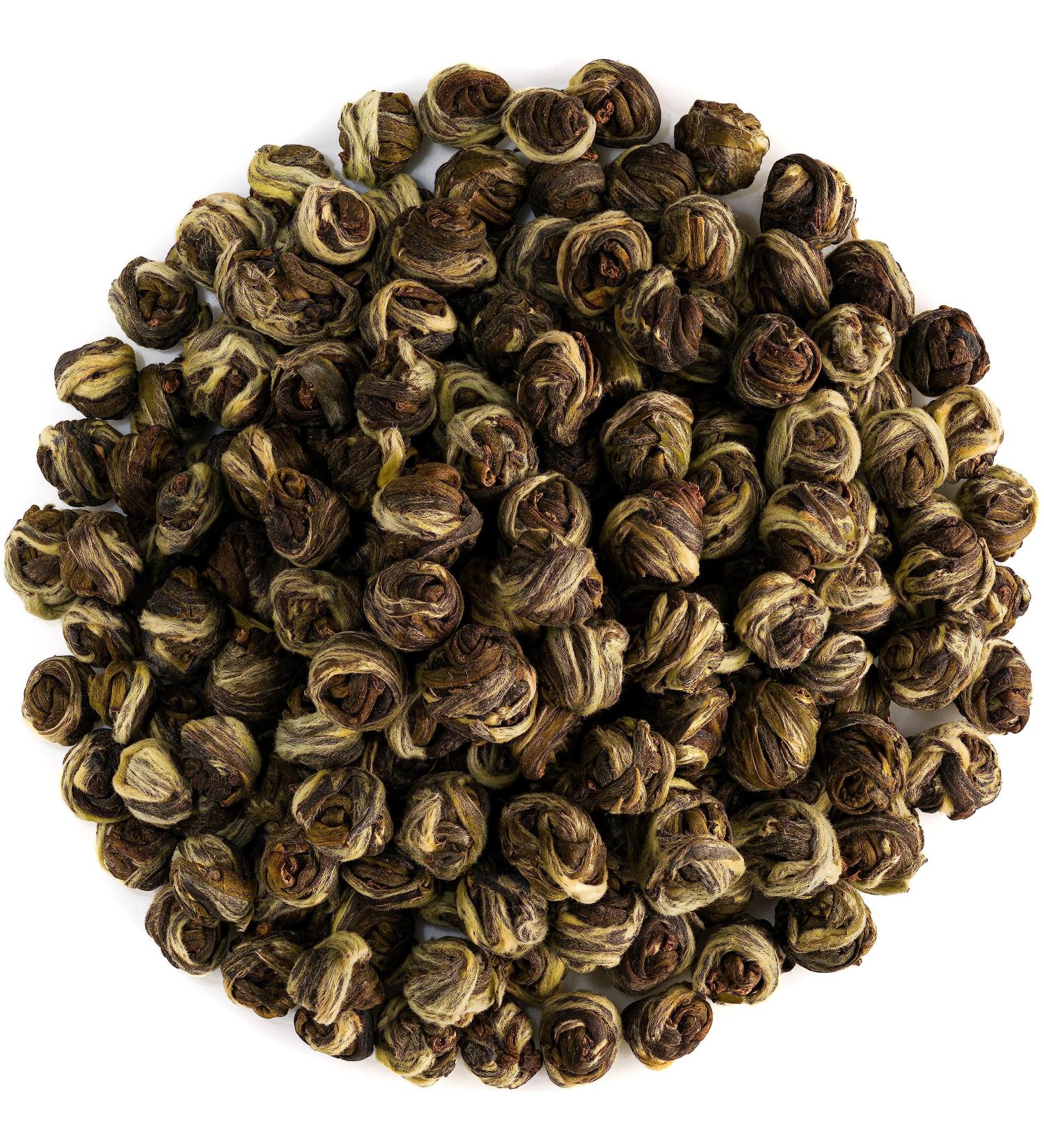 Buy Jasmine Dragon Pearl Green Tea - Organic Loose Leaf - 40g | Premium Chinese Jasmin Pearls for International Shipping - Buy Online on GoSupps.com