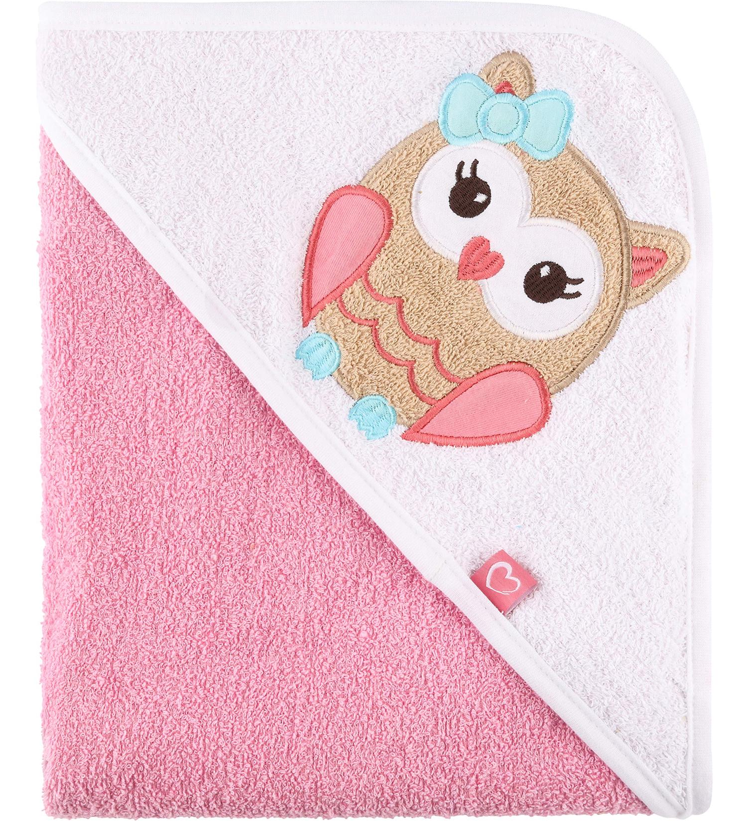 Buy Be Mammy Pink Owl Hooded Baby Towel - 100% Cotton Oeko-Tex Standard 100 100cm x 100cm - Perfect Gift for Infants - Buy Online on GoSupps.com