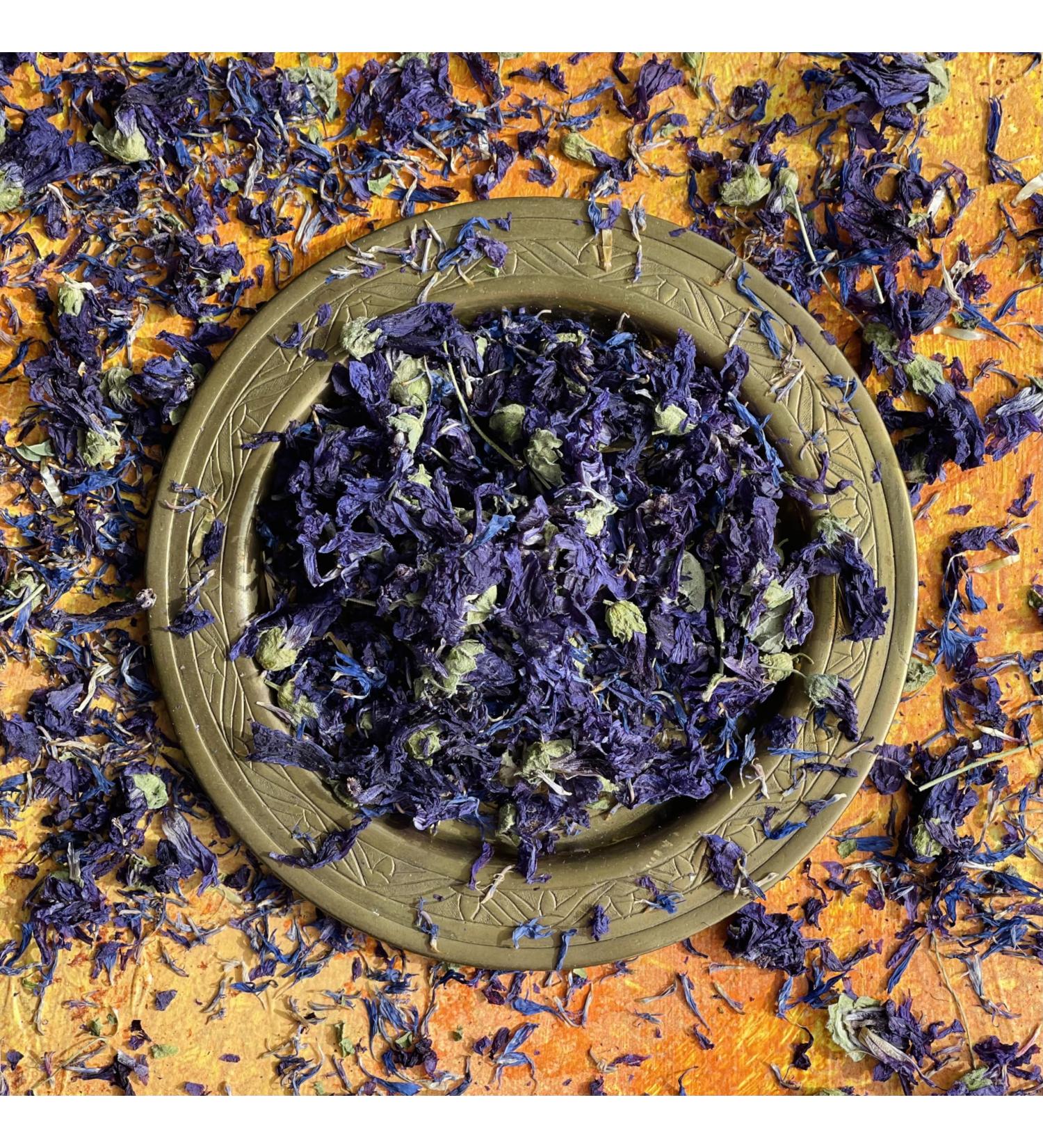 'Melody Blue' - 50g- Dried Edible Flower Petals - Blue Cornflower and Purple Mallow - Food Grade - Culinary - Cake - Bake - Decoration (342) - Buy Online on GoSupps.com