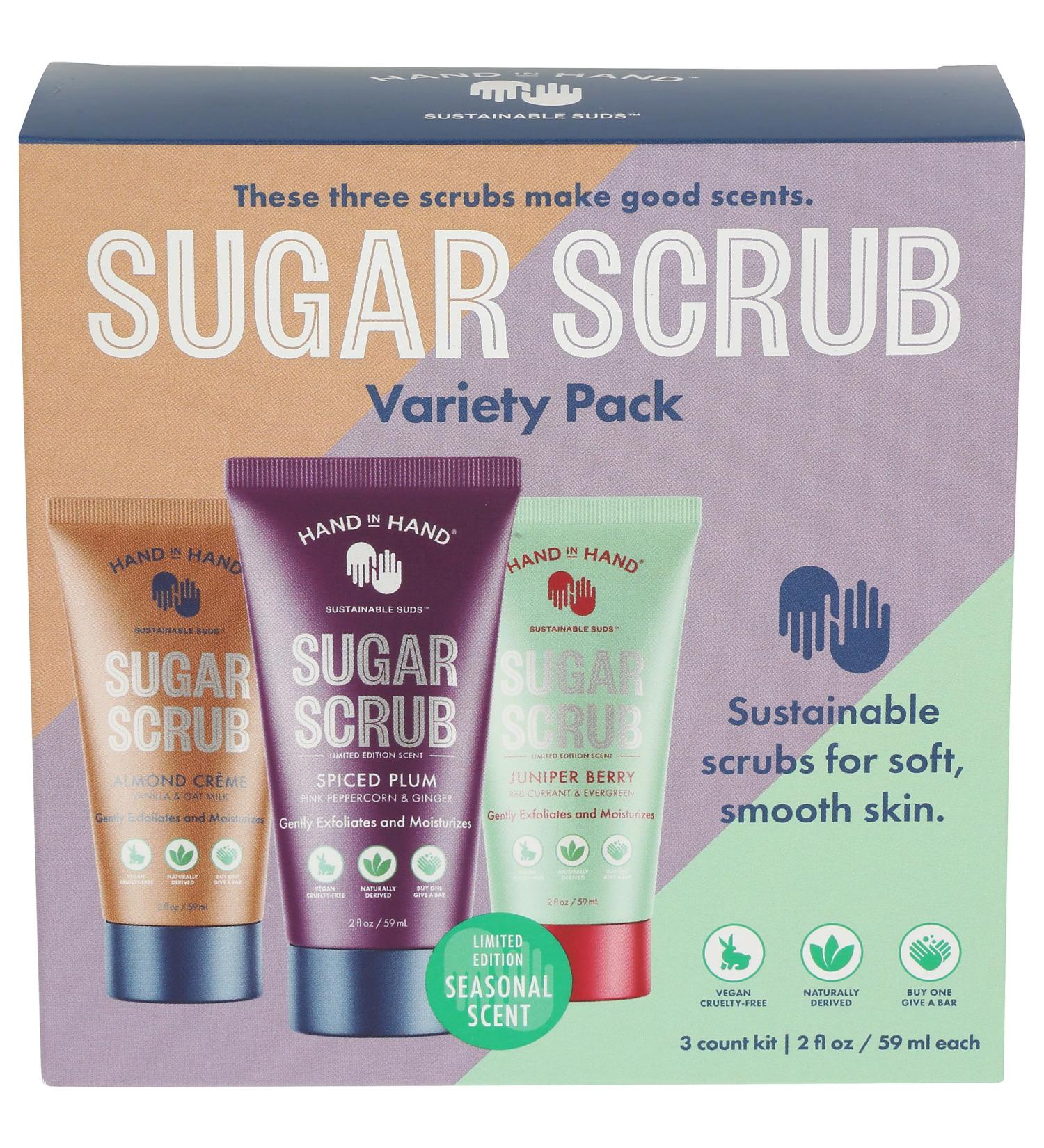 Buy HAND IN HAND Sugar Scrub Holiday Assortment Minis Gift Set - 3 CT | Best International Shipping - Buy Online on GoSupps.com