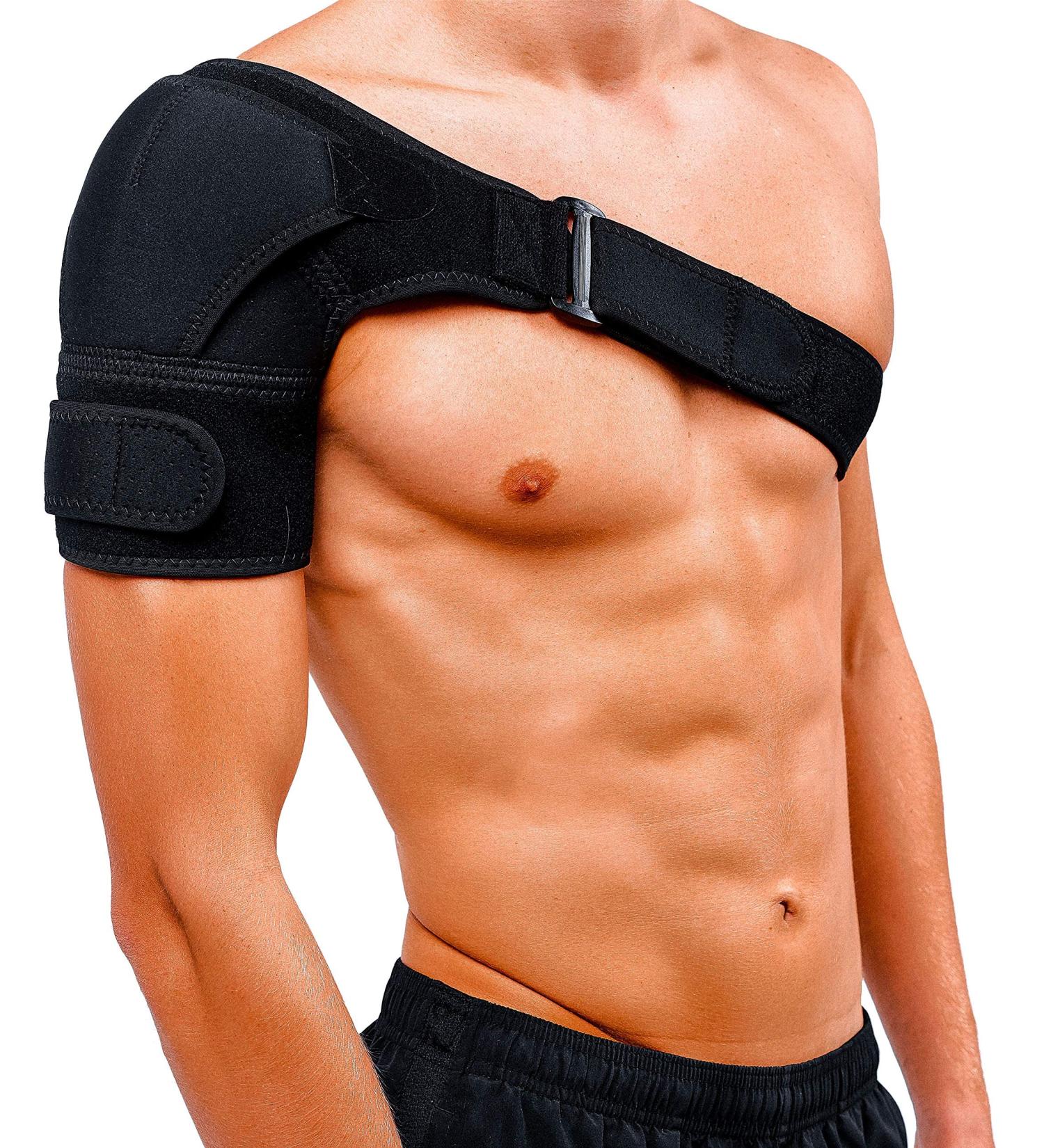 Shoulder Support Brace for Men & Women | Orthopedic Compression Sleeve for Torn Rotator Cuff & Bursitis Pain Relief - Buy Online on GoSupps.com
