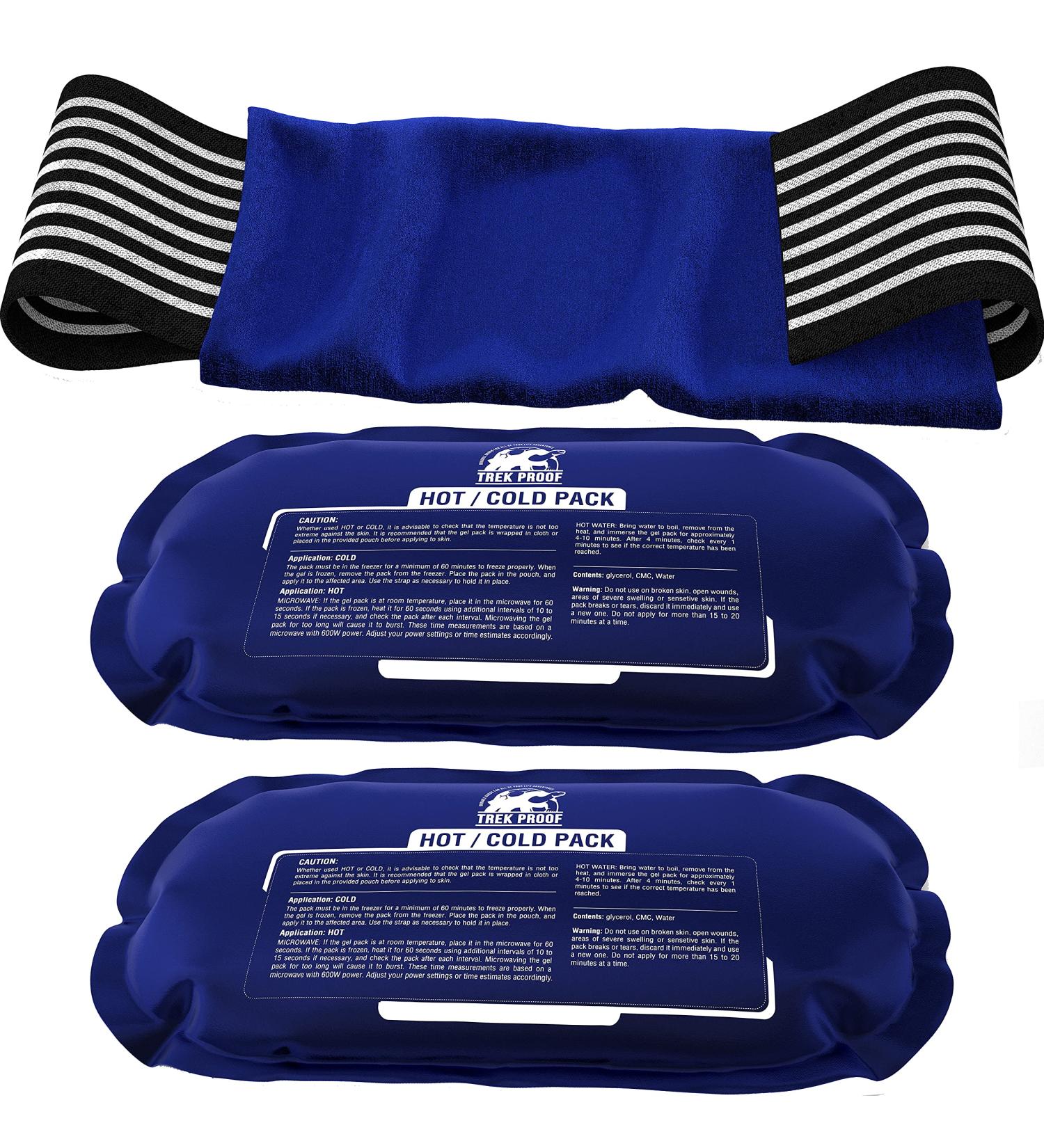3-Piece Ice Pack Set - Reusable Hot/Cold Therapy for Injury Recovery, Joint and Muscle Pain Relief - Rotator Cuff, Knees, Back & More - Buy Online on GoSupps.com