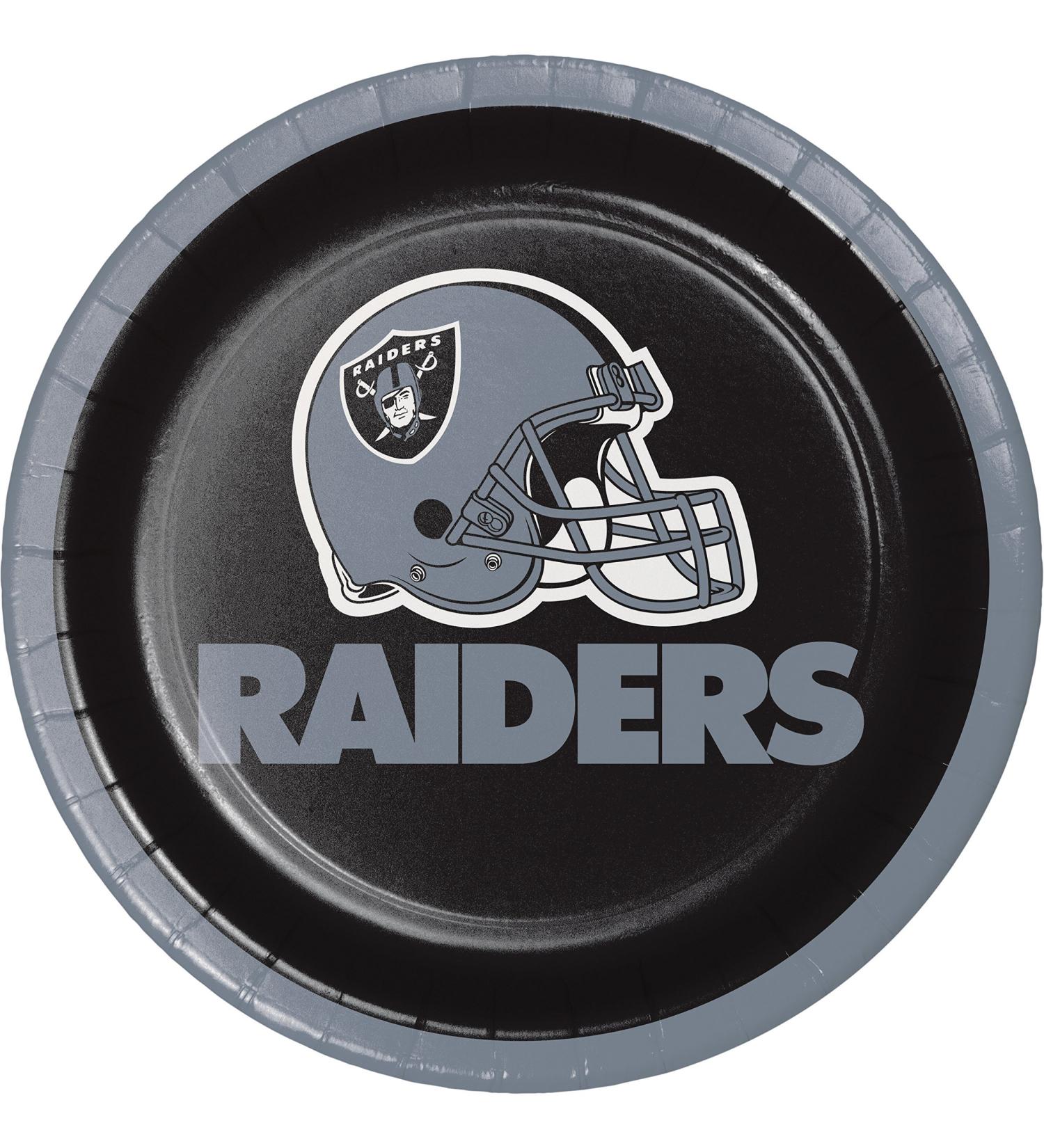 Creative Converting Las Vegas Raiders Dessert Plates, 24 Count