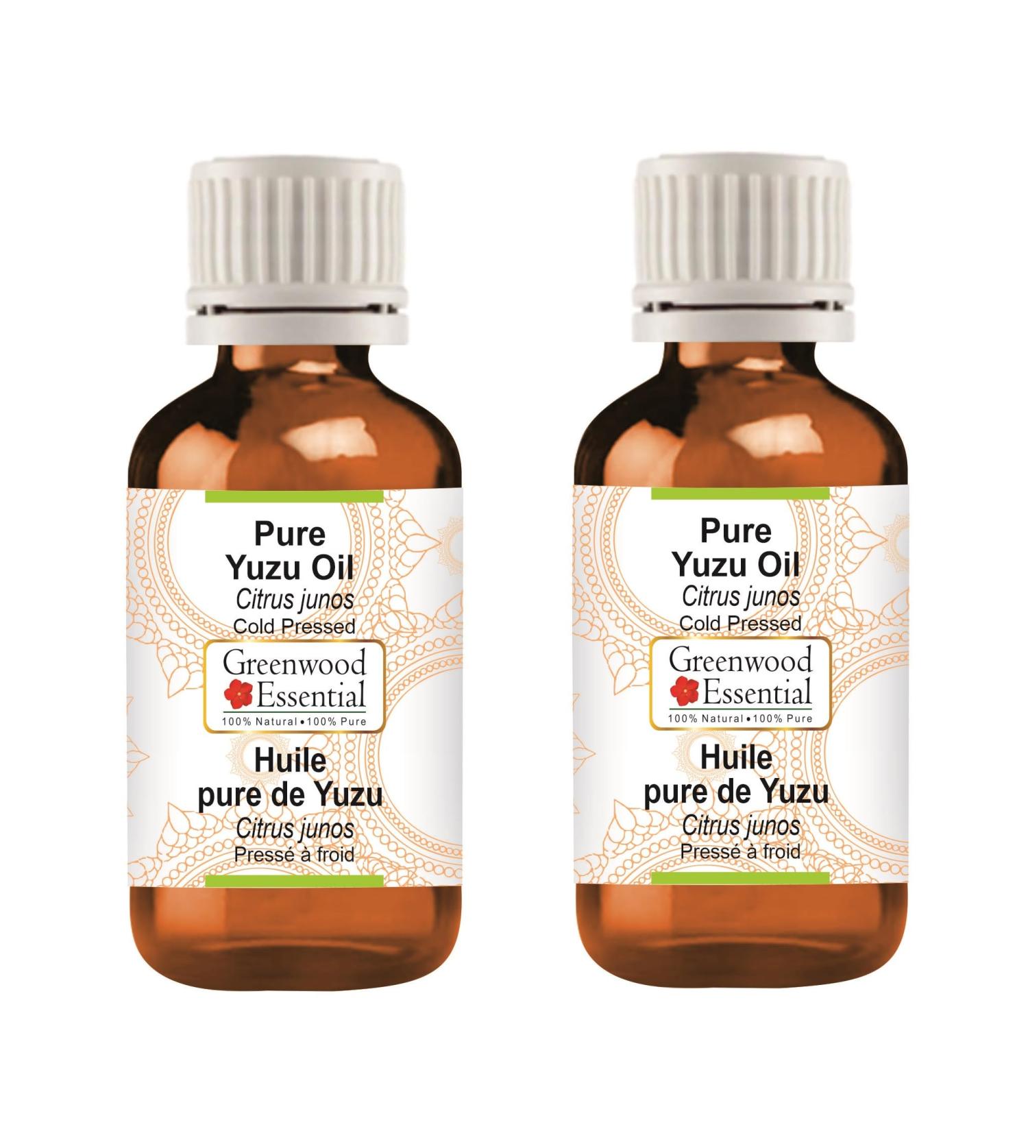 Greenwood Essential Pure Yuzu Oil (Citrus junos) Cold Pressed (Pack of Two) 100ml X 2 (6.76 oz) - Buy Online on GoSupps.com