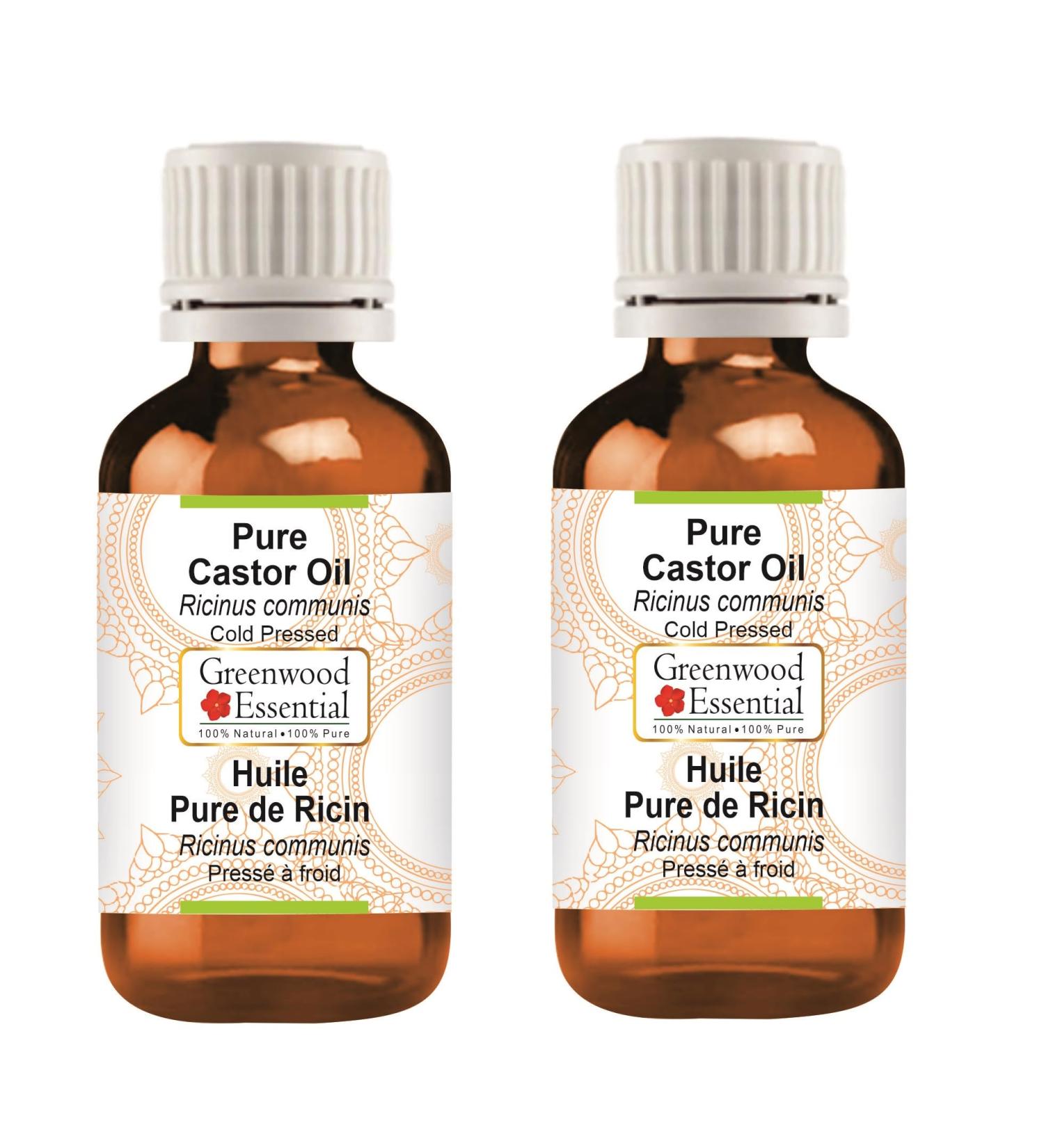 Greenwood Essential Natural Casting Oil - Cold-Pressed Ricinus Communis 100ml (Pack of 2) - Pure Therapeutic Quality for Ultimate Skin & Hair Care - Buy Online on GoSupps.com