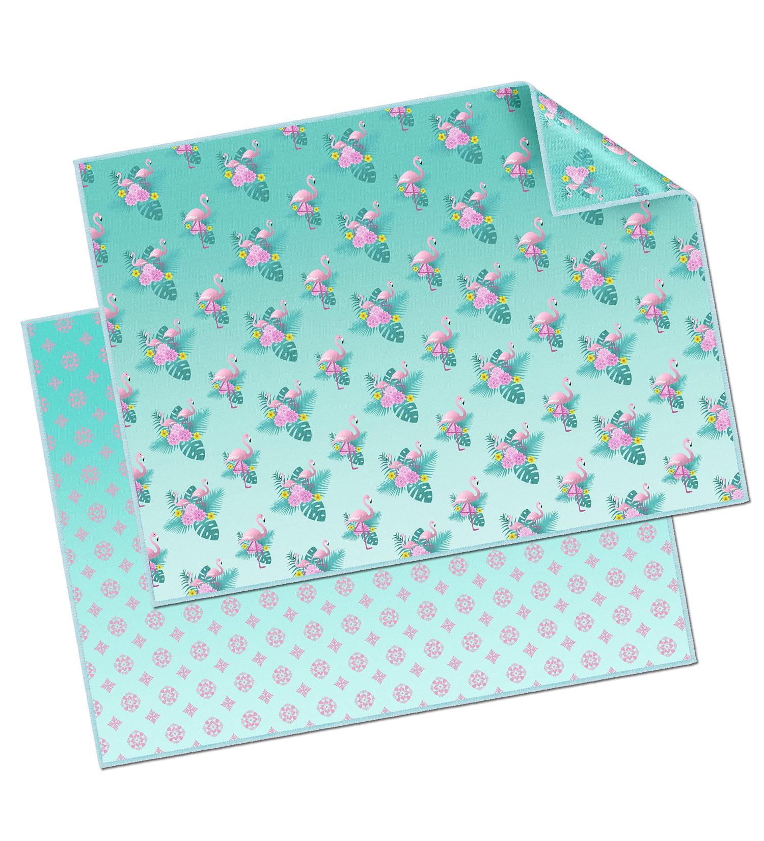 Buy Microfiber Cloths Pack of 2 - Flamingo Glasses Cleaning Cloths 30x40cm | International Shipping Available - Buy Online on GoSupps.com