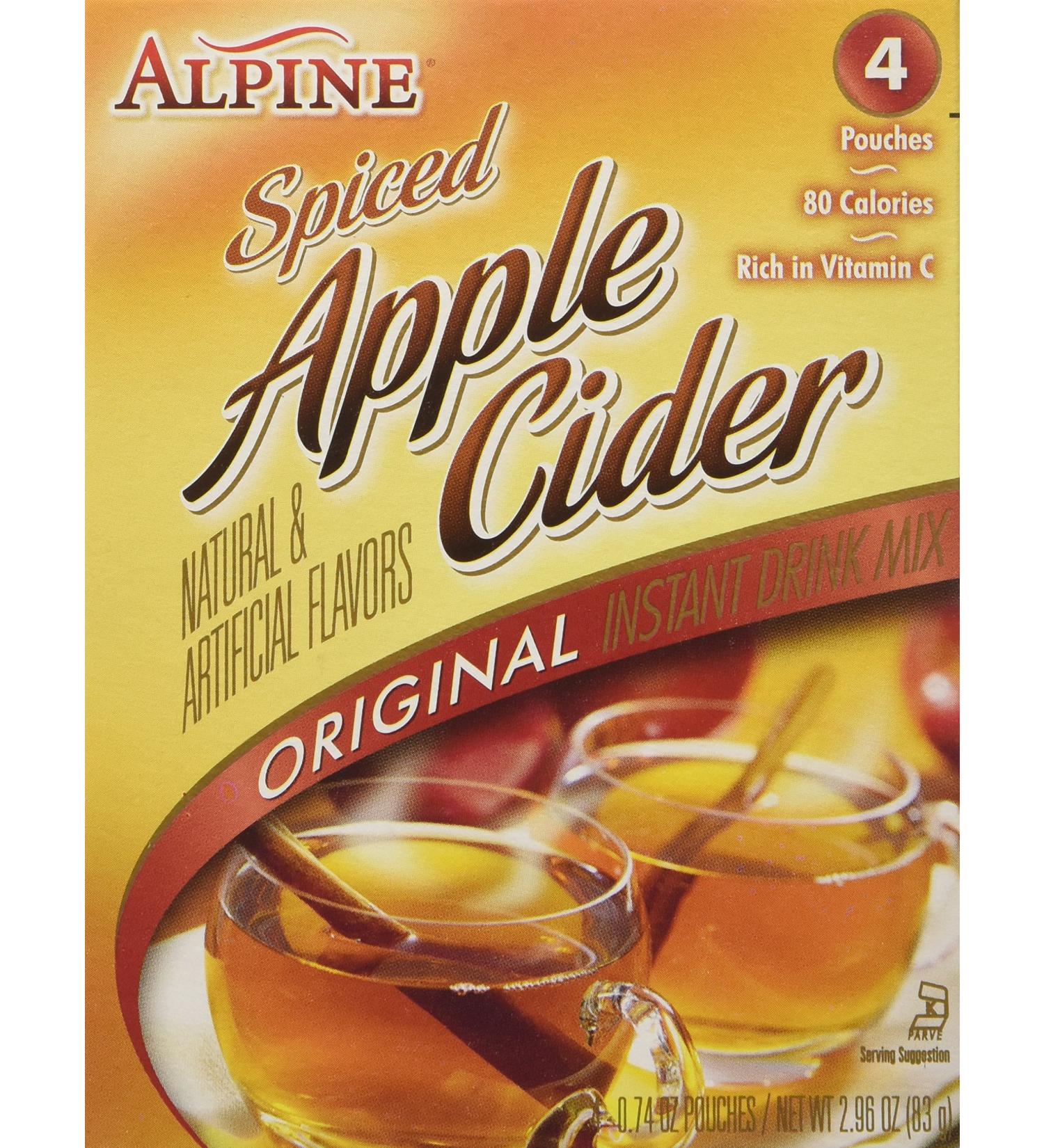ALPINE Spiced Apple Cider Instant Drink Mix 2-Pack - 8 Pouches, Apple Apple Pie Flavor - 0.74 oz (Pack of 4) - Buy Online on GoSupps.com