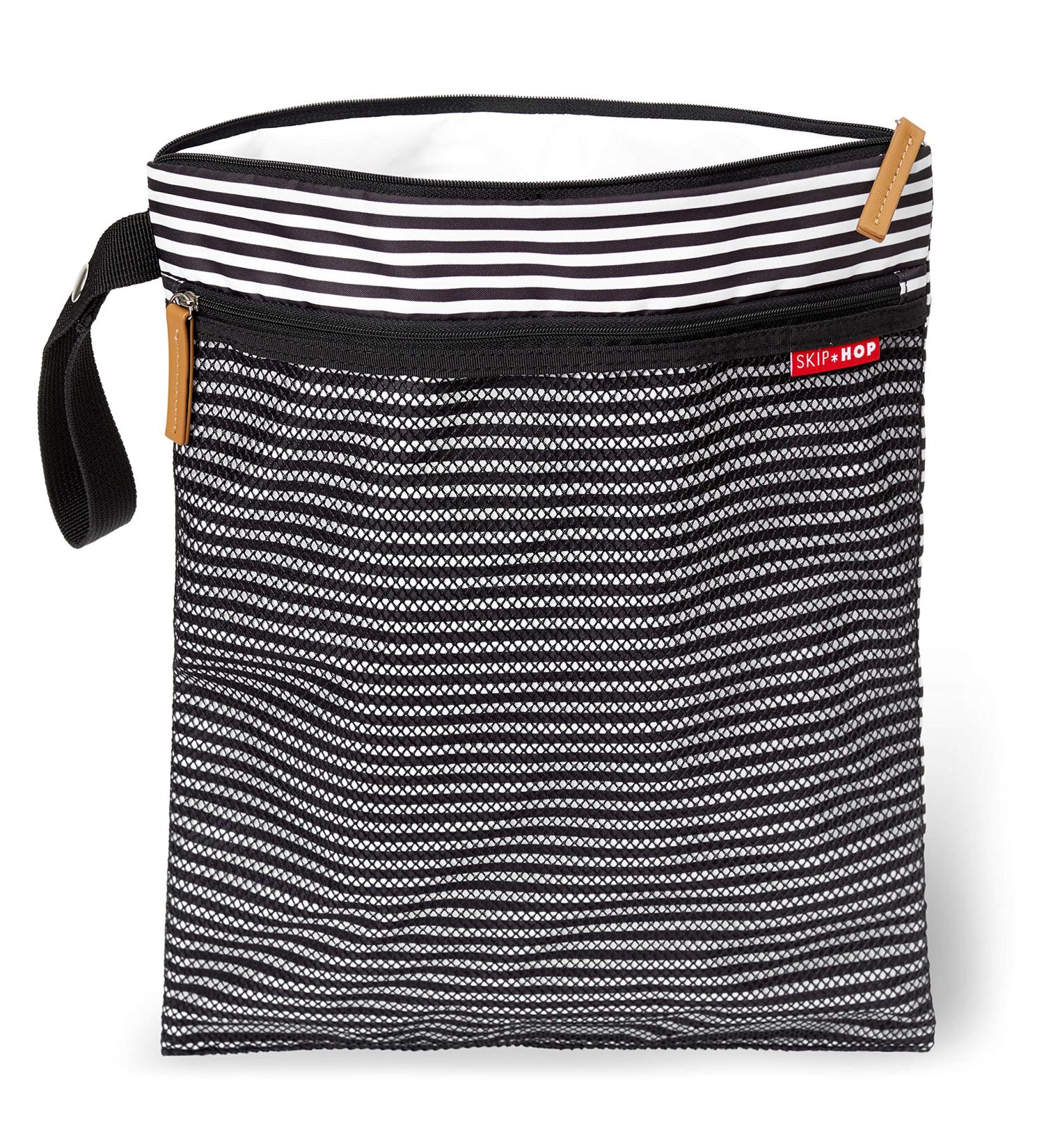 Skip Hop Wet Dry Bag Grab & Go - Black/White Stripe - Buy Online on GoSupps.com