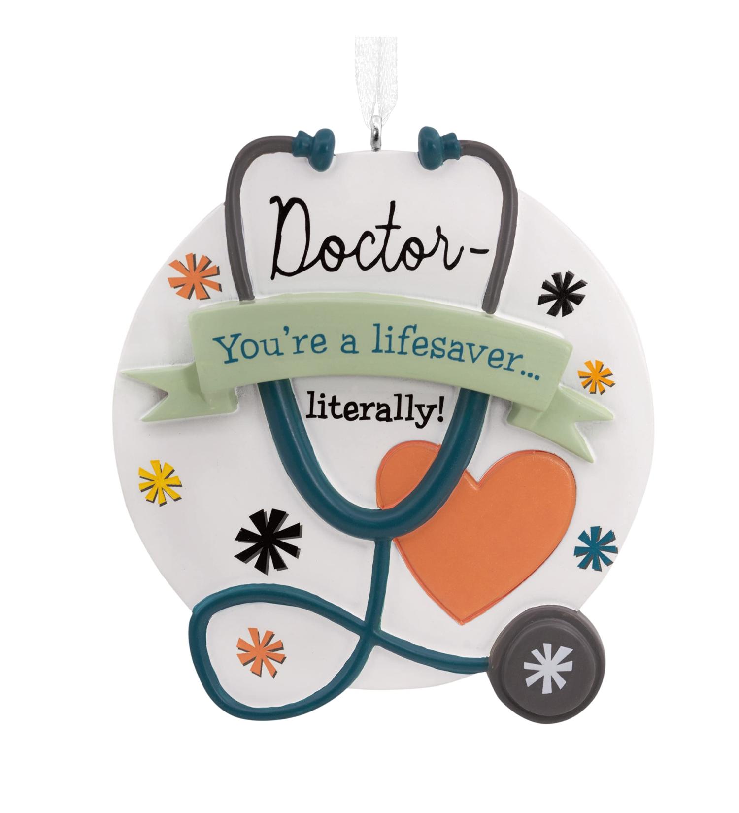 Shop Hallmark Doctor Lifesaver Stethoscope Christmas Ornament - Perfect Holiday Gift for Medical Professionals | International Shipping Available - Buy Online on GoSupps.com
