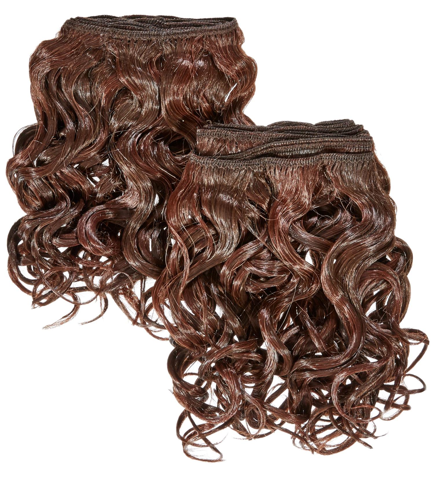Chear Spanish Wave 2-in-1 Weft Human Hair Extension with Premium Blend Weave Number P4/33 Medium Dark Brown/Auburn 8-Inch - Buy Online on GoSupps.com