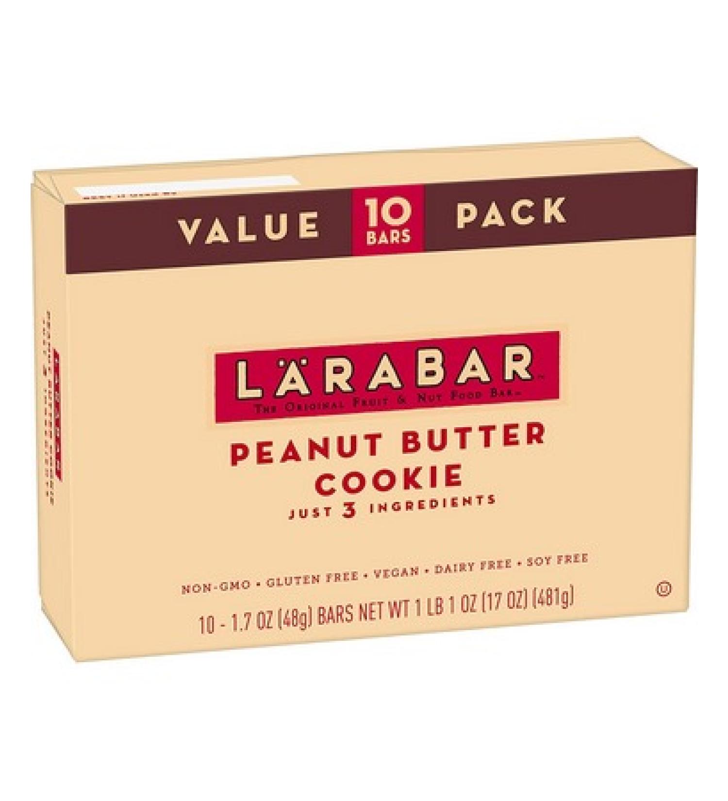 Larabar Gluten Free Bar - Peanut Butter Cookie -10 Bar