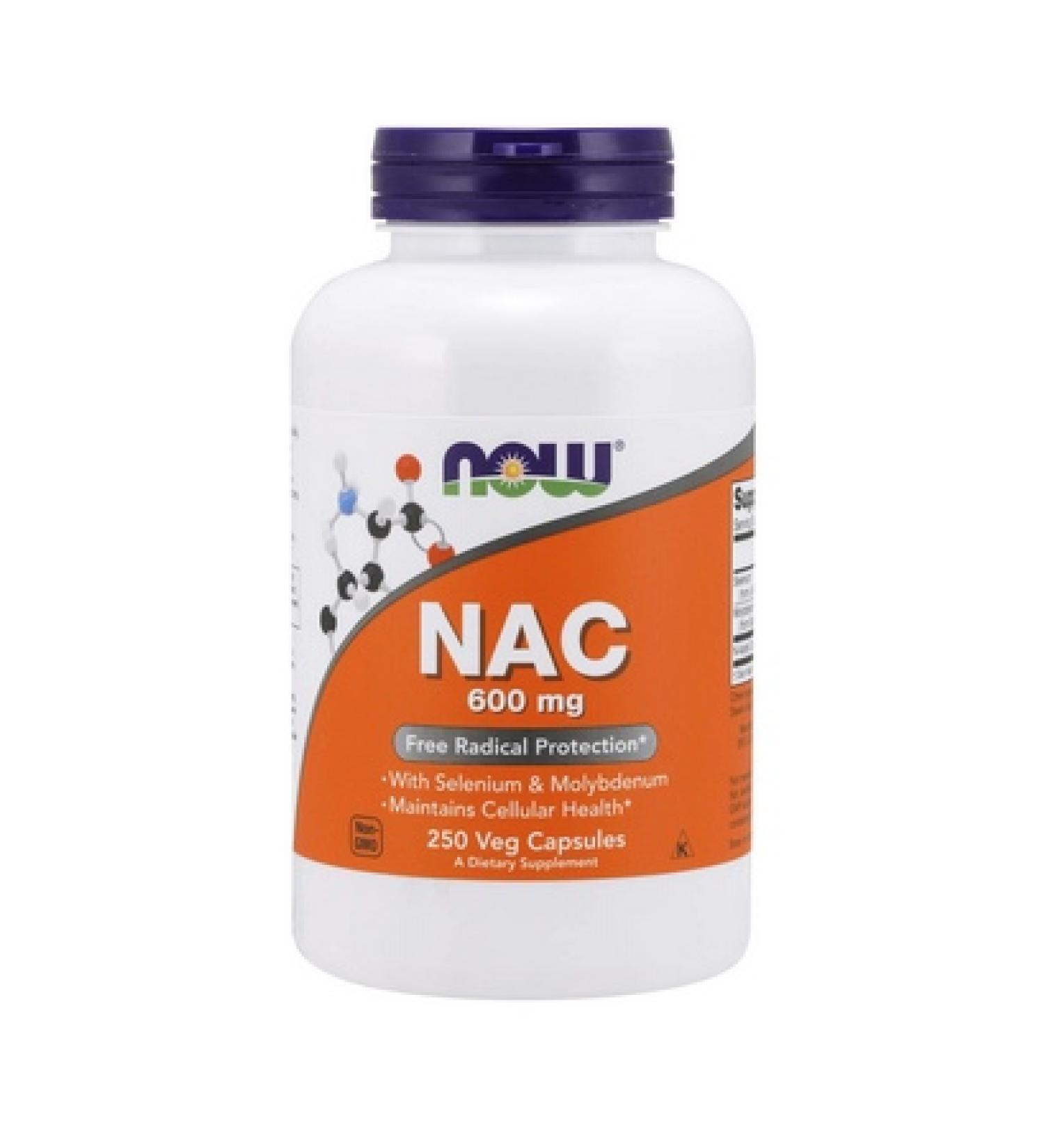 Now Foods NAC 600 mg - 250 Veg Capsules | High-Quality Antioxidant Support - Buy Online on GoSupps.com