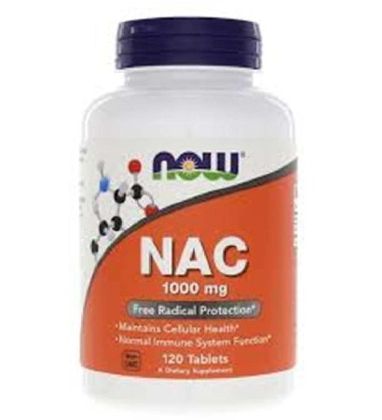 Now Foods NAC 1000 mg - 120 Tablets | Antioxidant Support & Detox | Buy Online - Buy Online on GoSupps.com