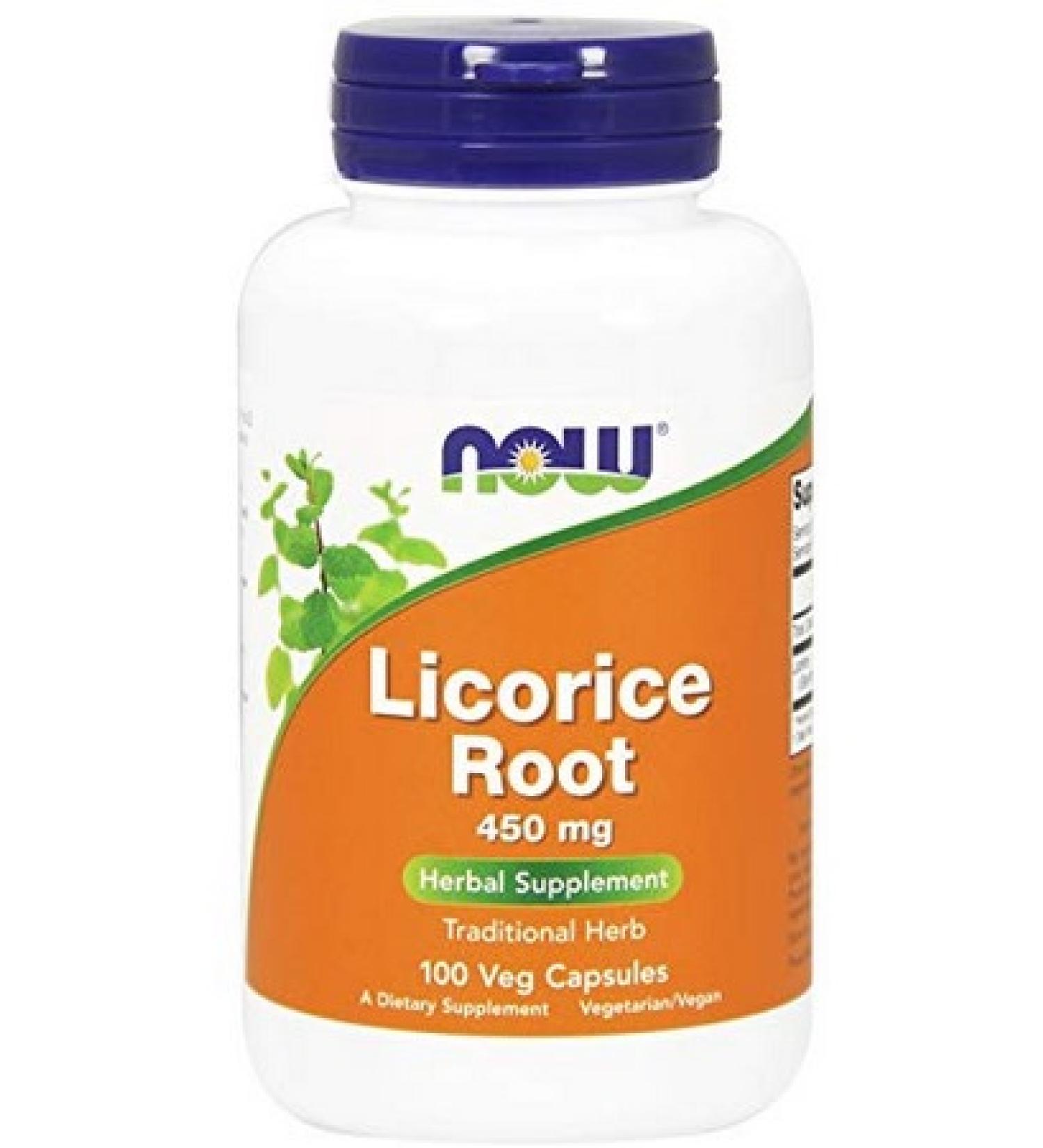 Now Foods Licorice Root 450 mg - 100 Capsules | Natural Herbal Supplement - Buy Online on GoSupps.com