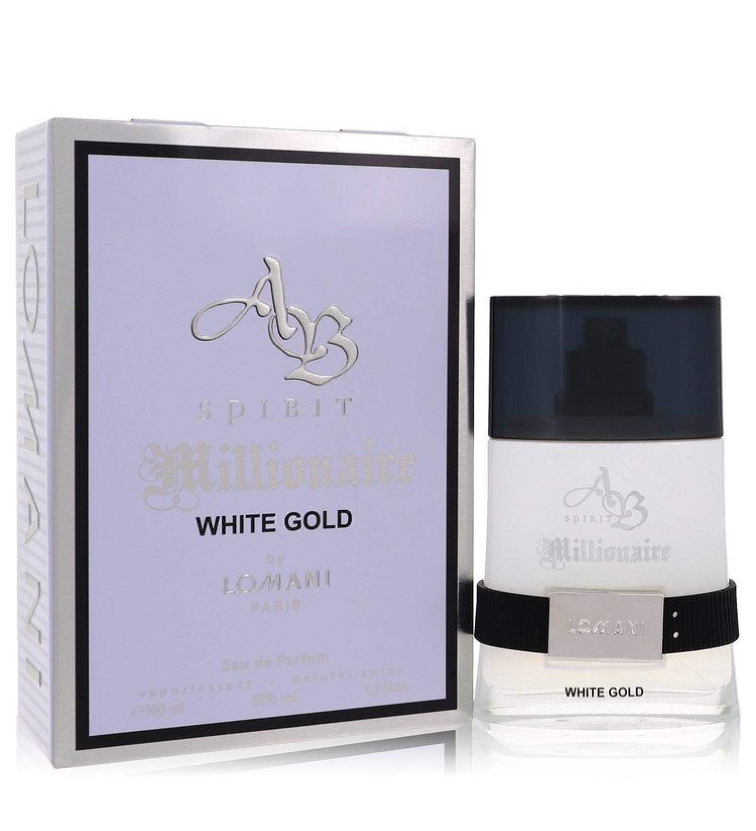Ab Spirit Millionaire White Gold by Lomani Eau De Parfum Spray 3.3 oz for Men