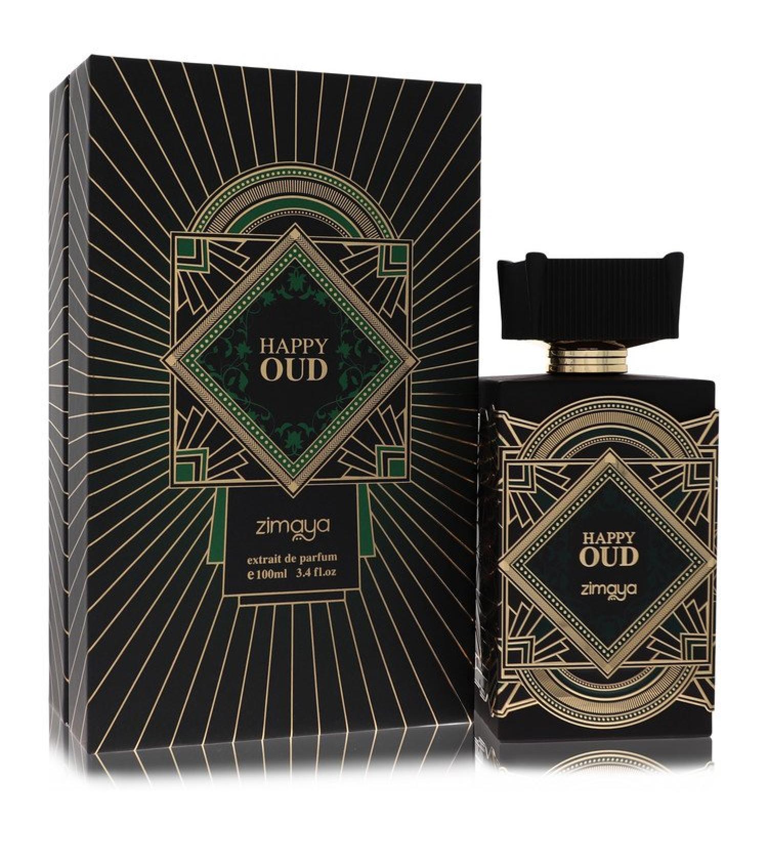 Afnan Zimaya Happy Oud by Afnan Extrait De Parfum Spray (Unisex) 3.4 oz for Men