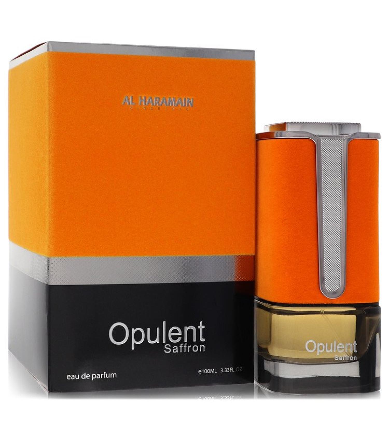 Al Haramain Opulent Saffron by Al Haramain Eau De Parfum Spray (Unisex) 3.3 oz for Men