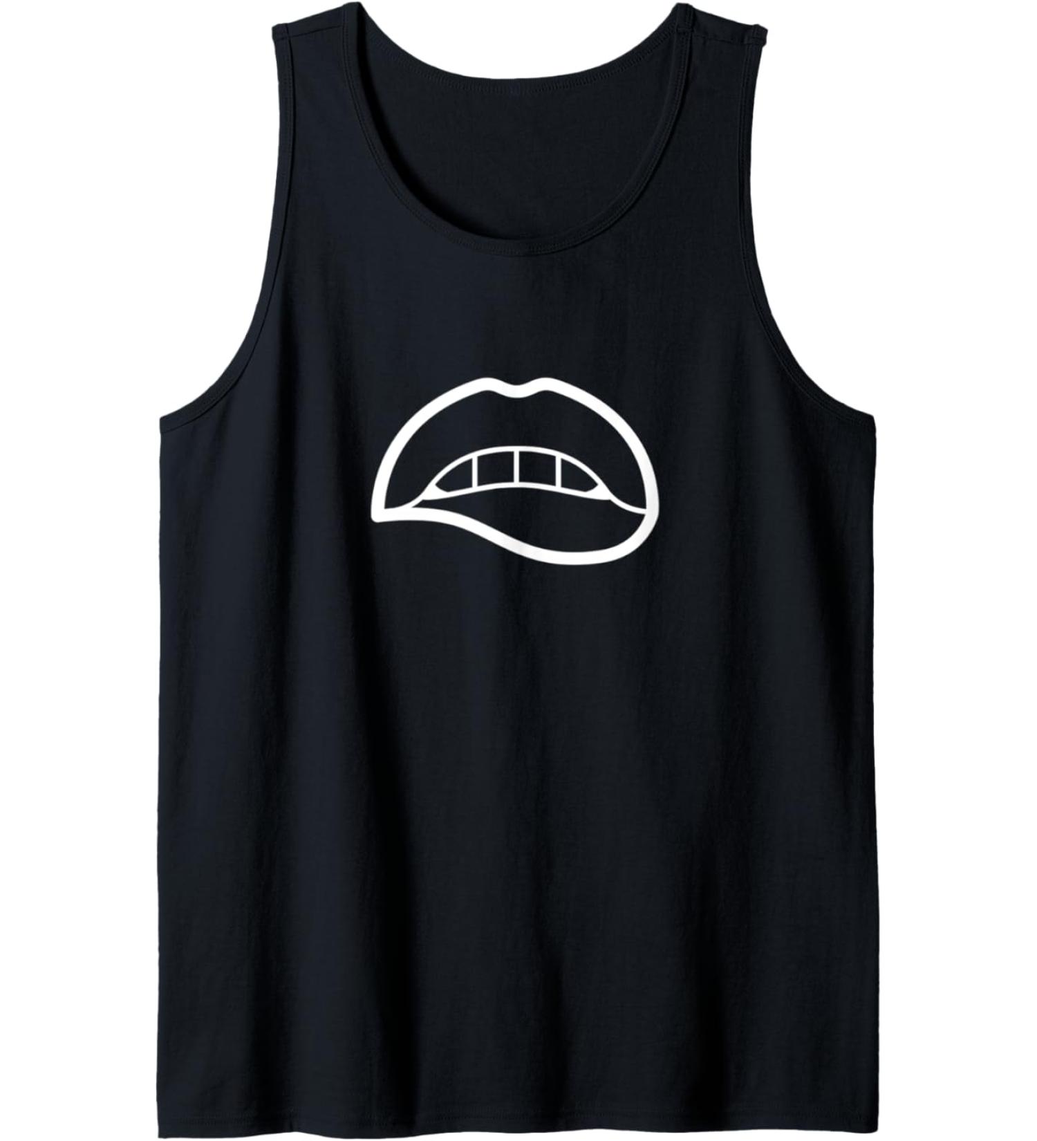 Lip Bite Meme Trend Sheesh Tank Top