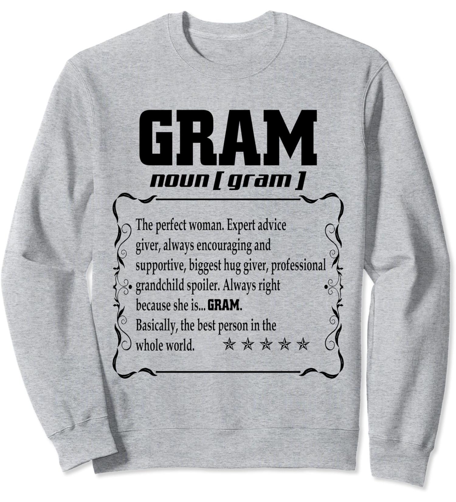 Funny Family Gram Definition Mother's Day For Gram Sweatshirt