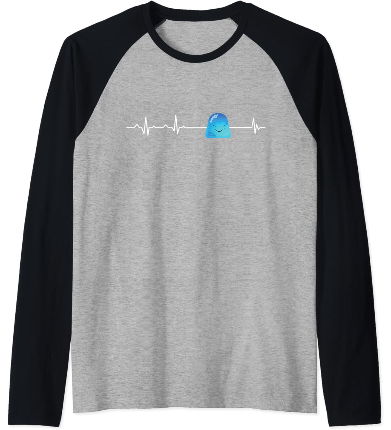 Smiling Jelly Heartbeat Gift Funny Jelly Bean Raglan Baseball Tee