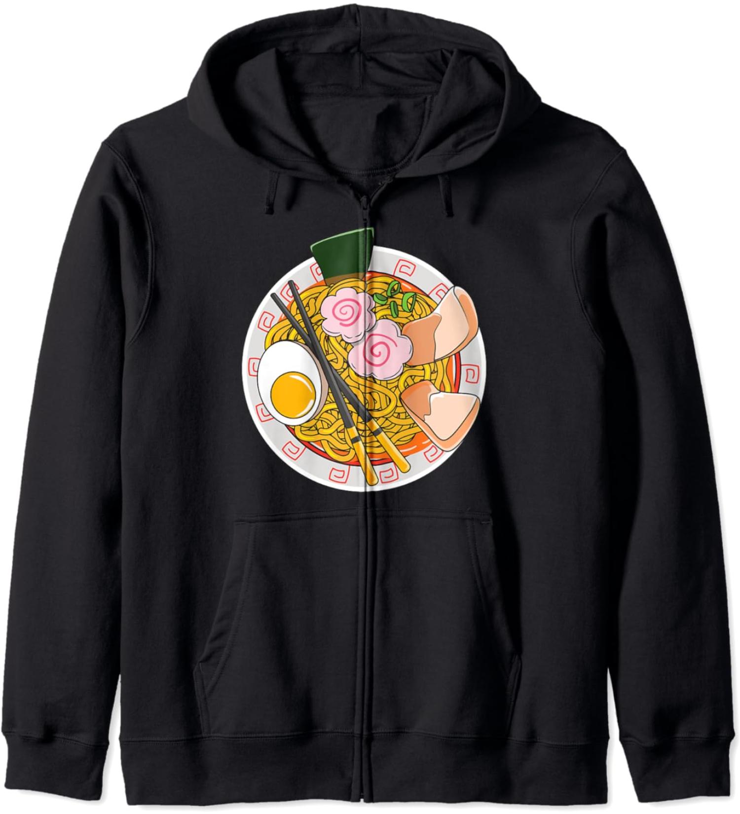 Kawaii Japanese Ramen Noodle Life Zip Hoodie