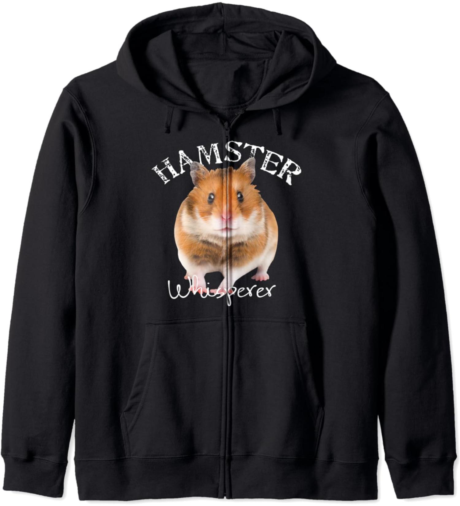 Hamster Whisperer Cute I Love Hamsters Gift Pet Hamster Zip Hoodie