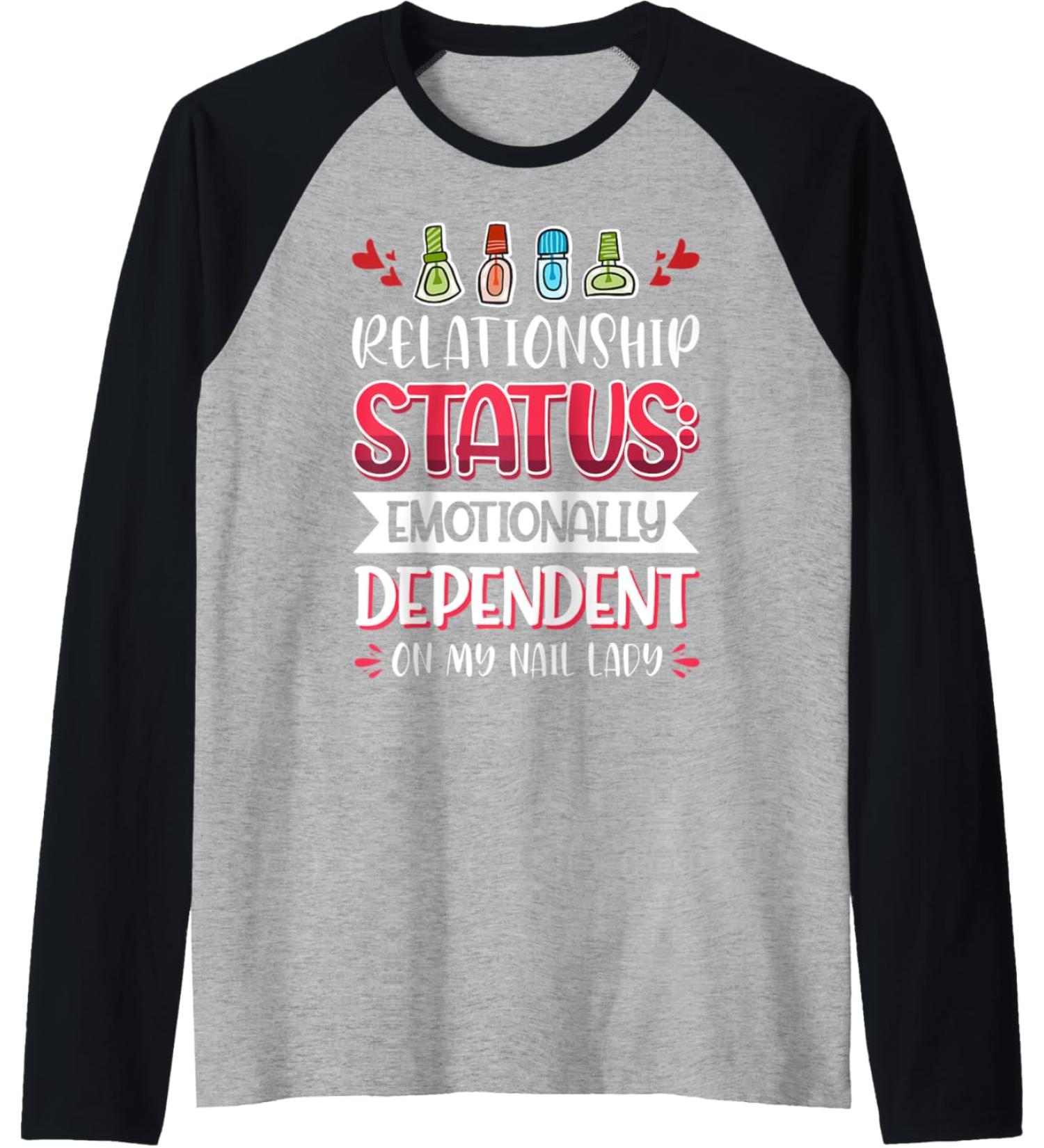 Nail Done Nail Technician Nail Polish Dependent Raglan Baseball Tee