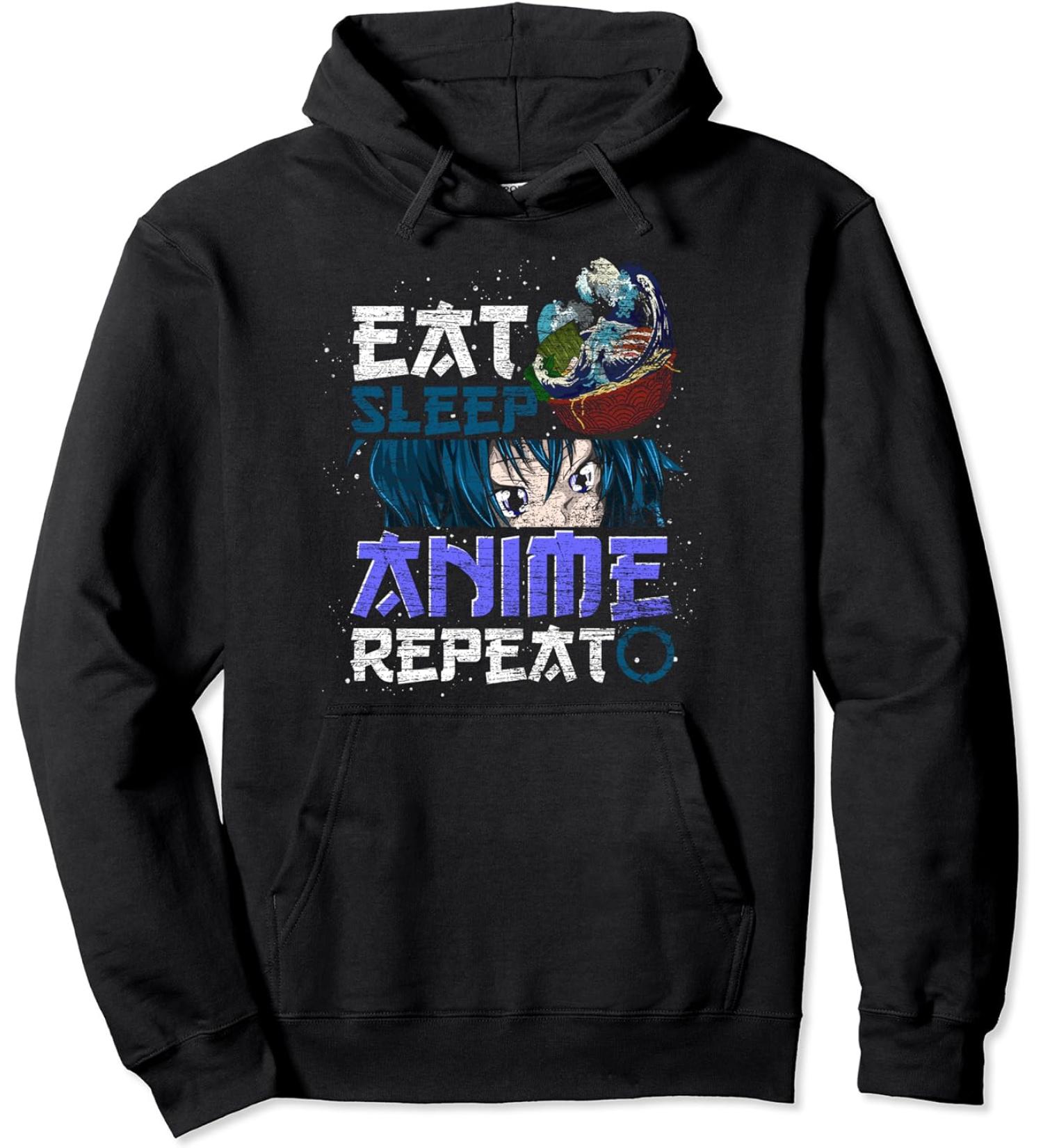 Otaku Kawaii Japanese Ramen Noodles Waves Manga Foodie Anime Pullover Hoodie