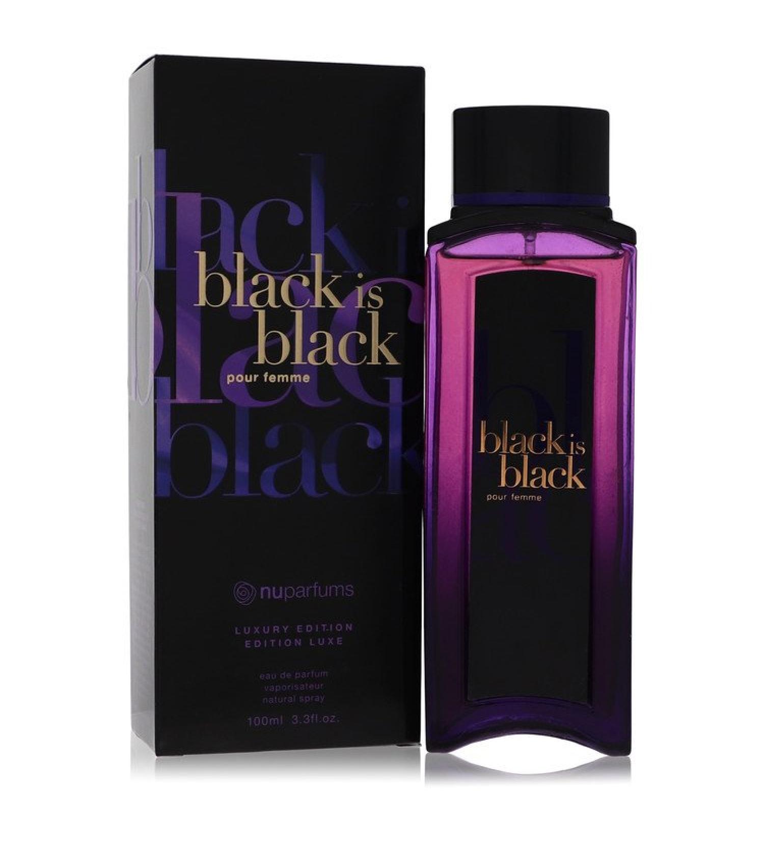Black is Black by Nu Parfums Eau De Parfum Spray 3.3 oz for Women