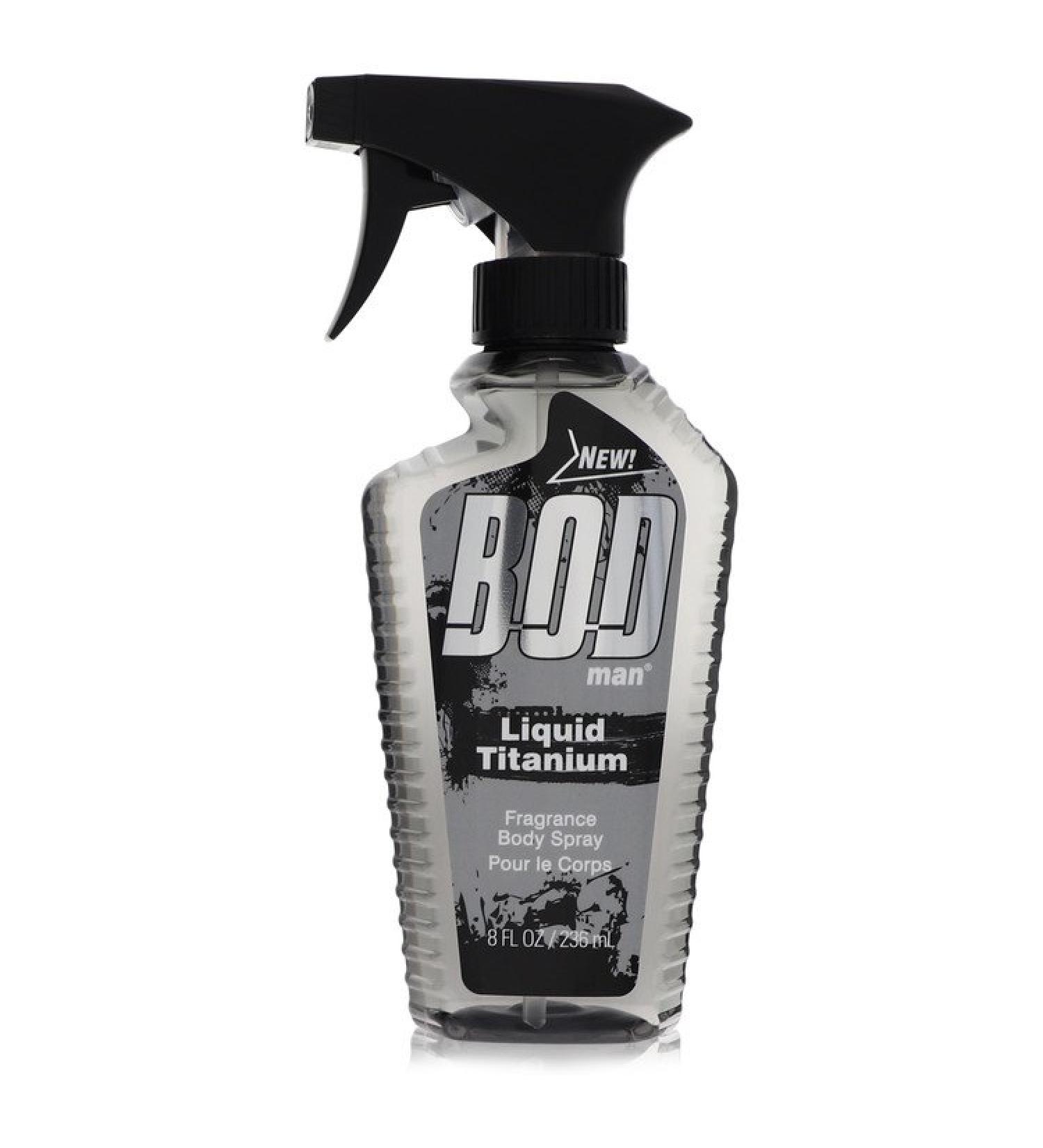 Bod Man Liquid Titanium by Parfums De Coeur Fragrance Body Spray 8 oz for Men