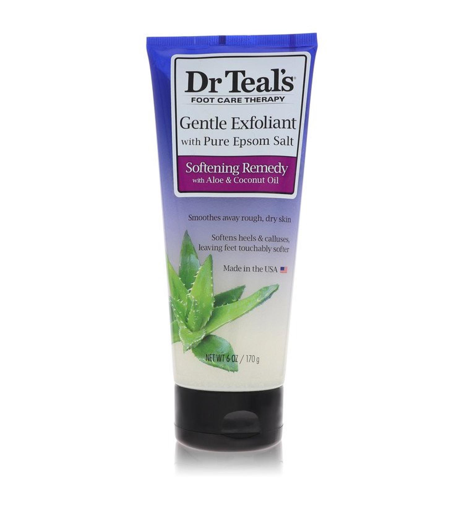 Dr Teal's Gentle Exfoliant With Pure Epson Salt by Dr Teal's Gentle Exfoliant with Pure Epsom Salt Softening Remedy with Aloe & Coconut Oil (Unisex) 6 oz for Women
