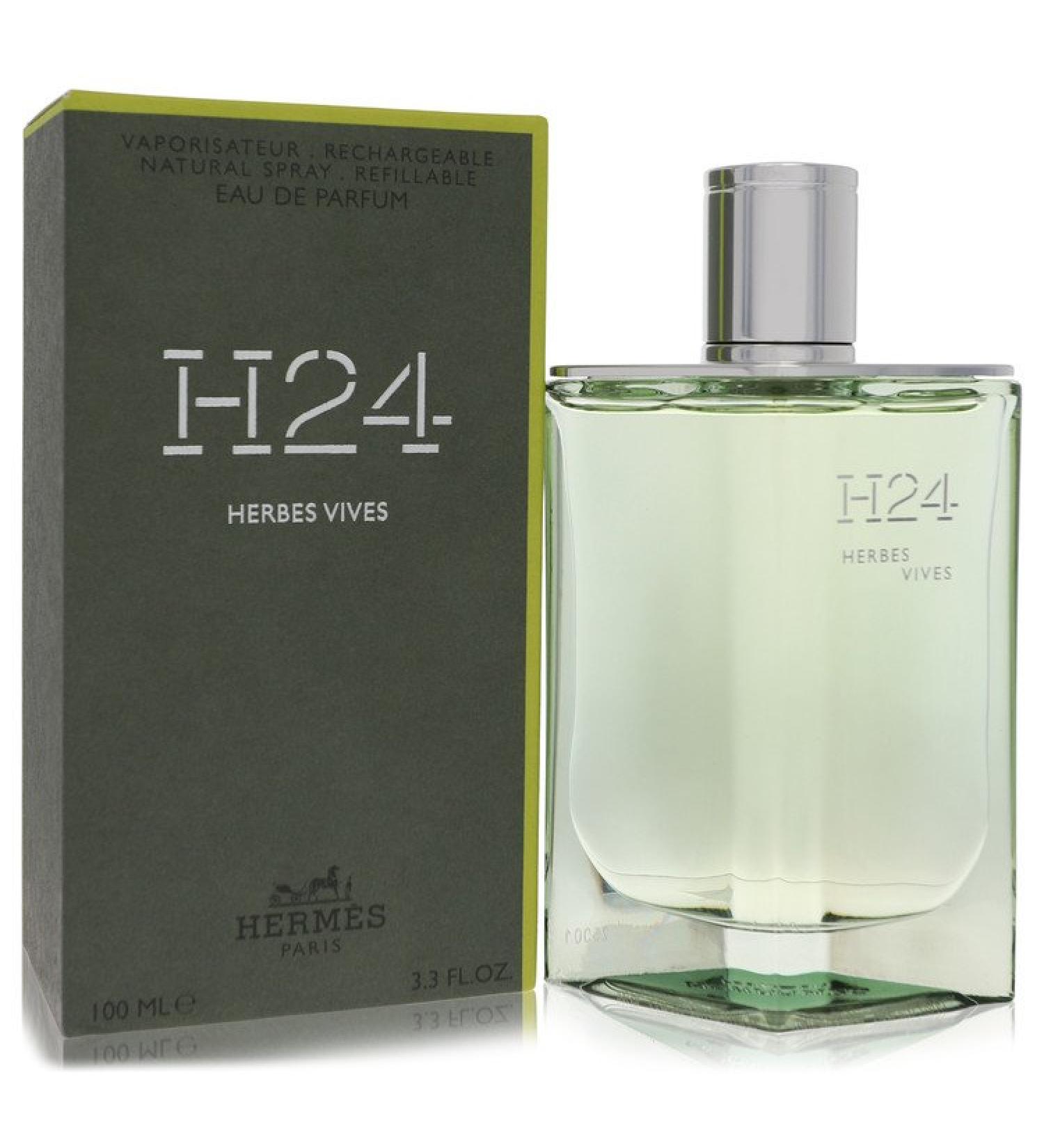 Hermes H24 Herbes Vives by Hermes Eau De Parfum Refillable Spray 3.4 oz for Men