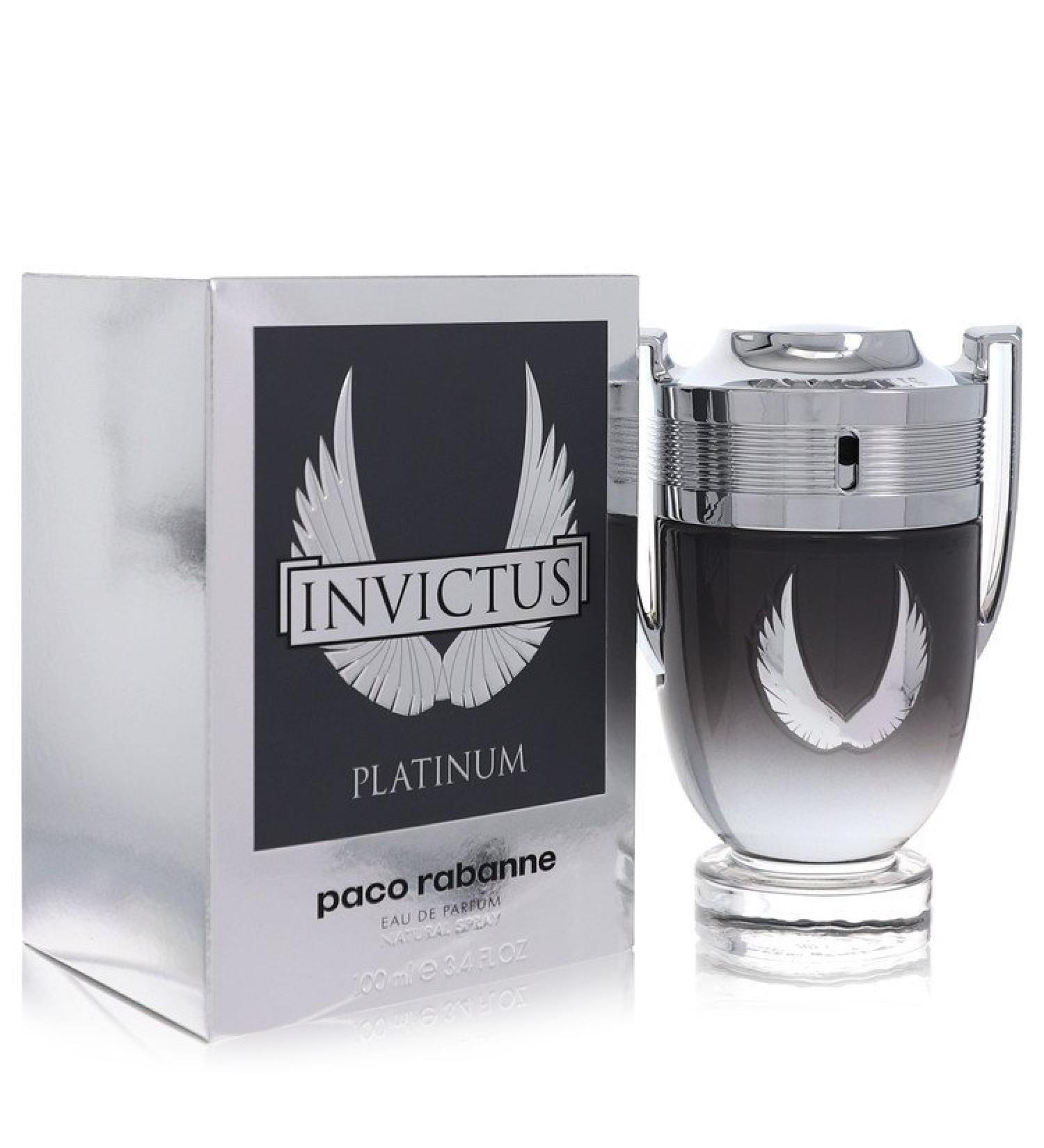 Invictus Platinum by Paco Rabanne Eau De Parfum Spray 3.4 oz for Men