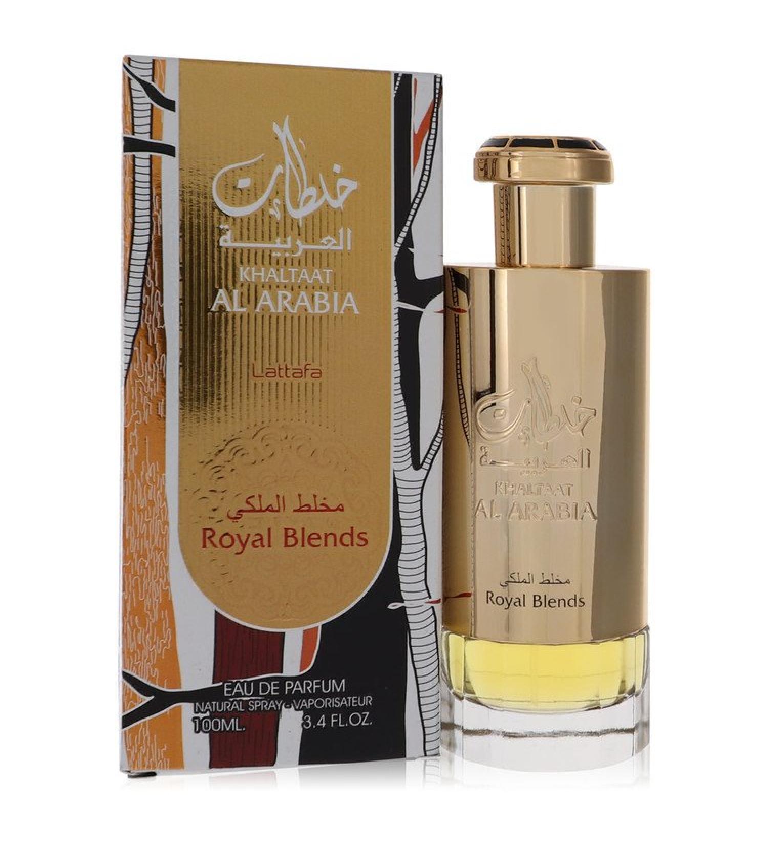 Khaltat Al Arabia by Lattafa Eau De Parfum Spray (Royal Blends) 3.4 oz for Men