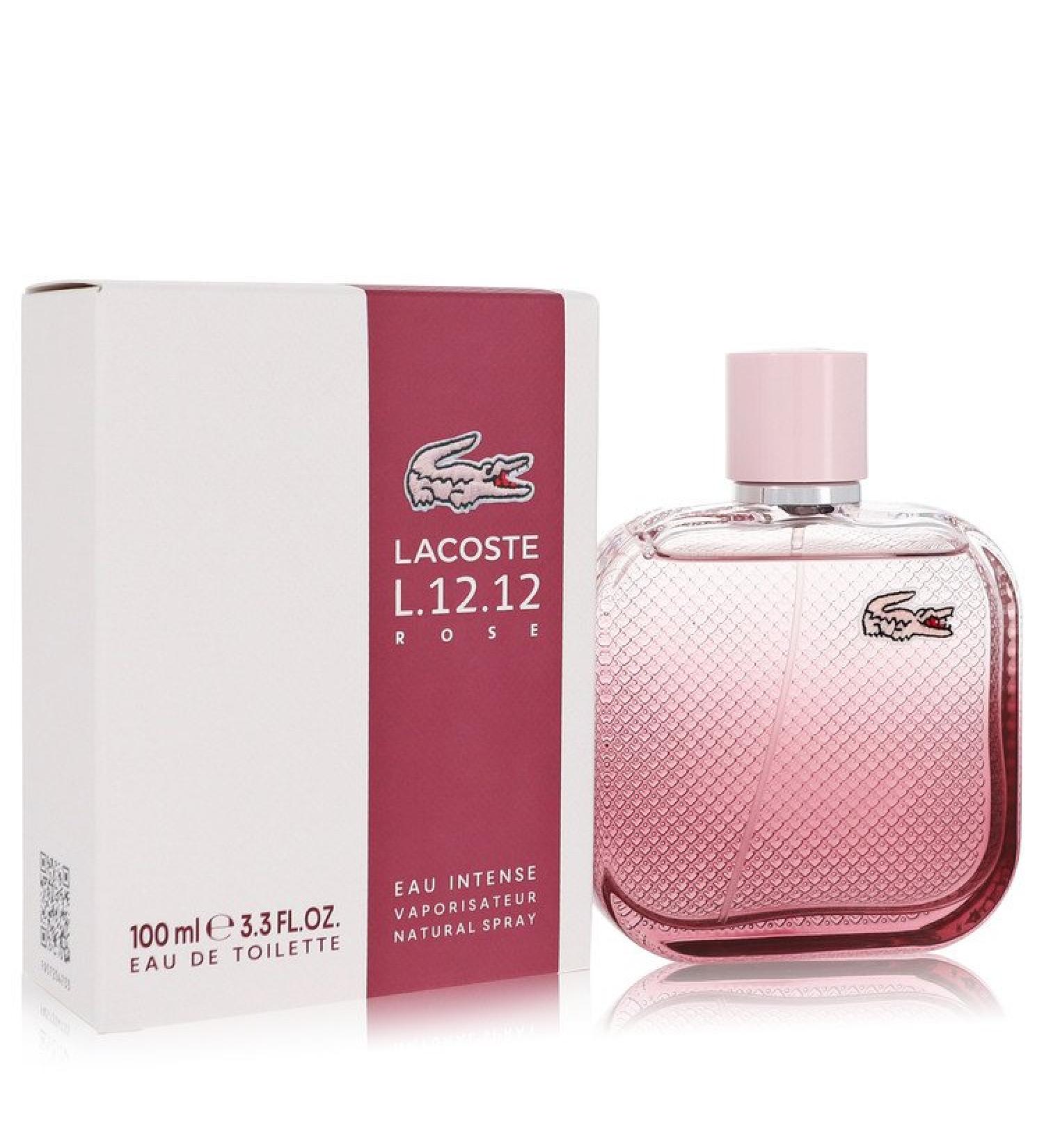 Lacoste Eau De Lacoste L.12.12 Rose Eau Intense by Lacoste Eau De Toilette Spray 3.3 oz for Women