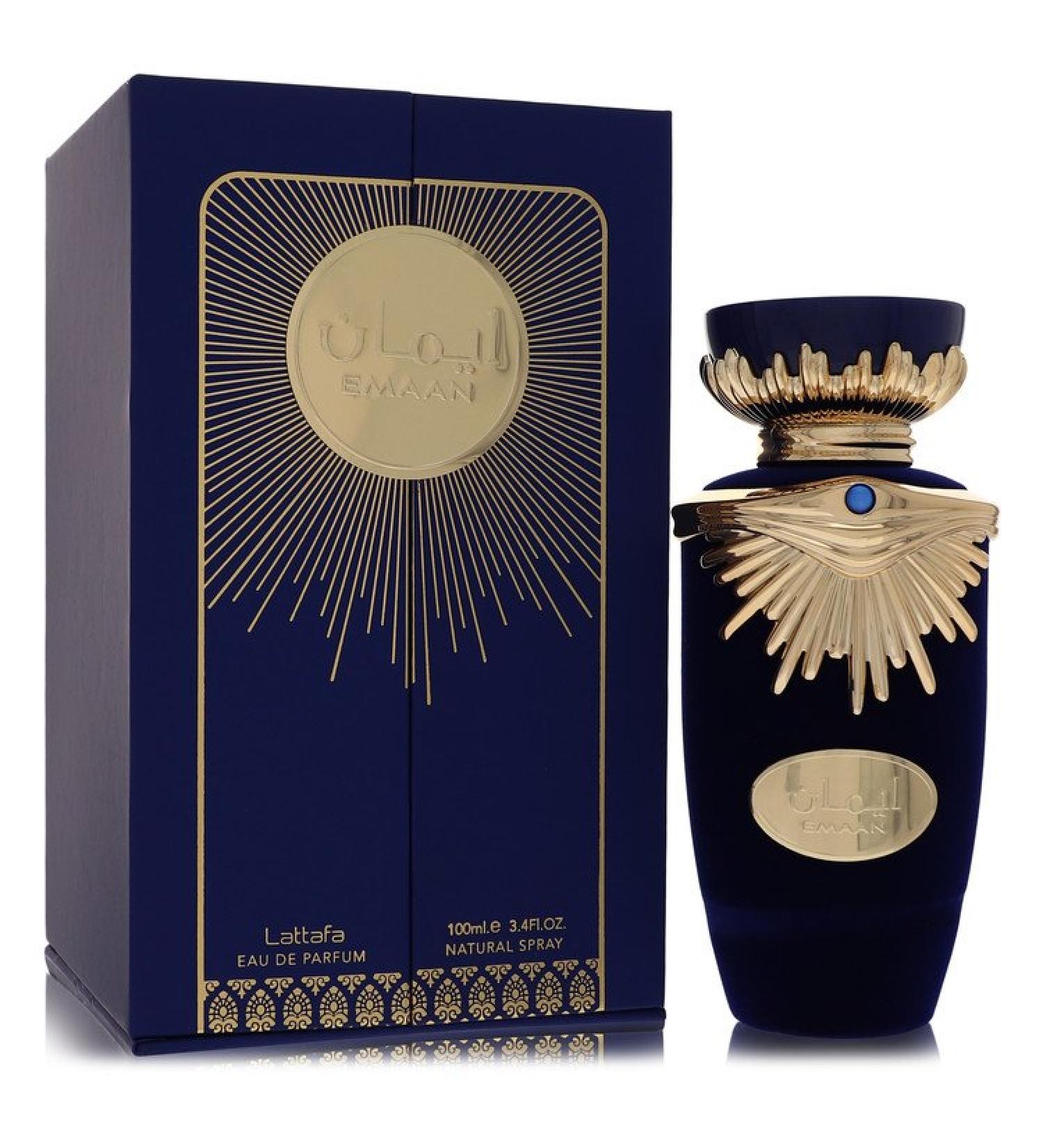 Lattafa Emaan by Lattafa Eau De Parfum Spray (Unisex) 3.4 oz for Men