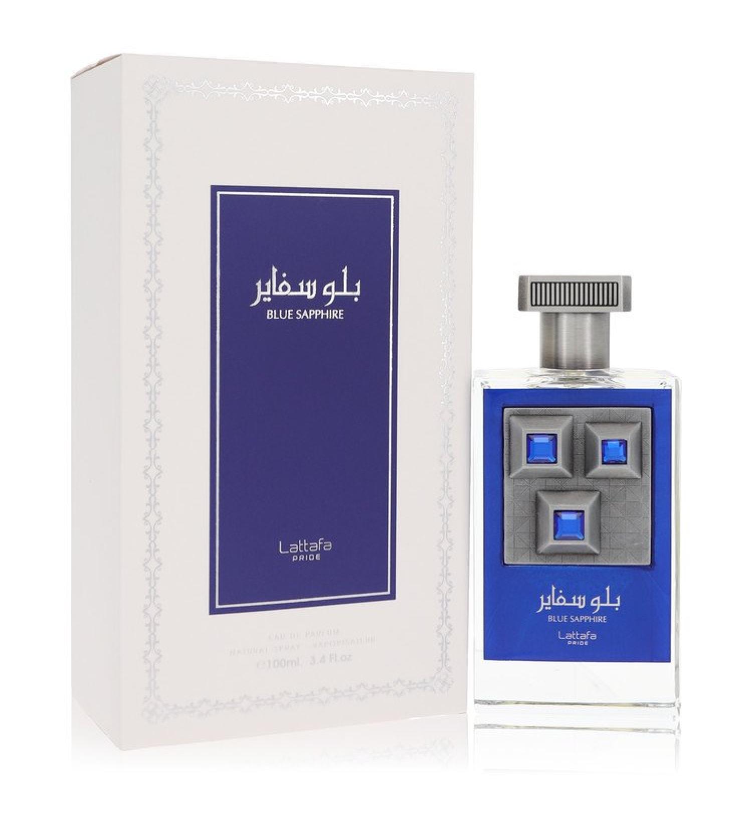 Lattafa Pride Blue Sapphire by Lattafa Eau De Parfum Spray (Unisex) 3.4 oz for Men